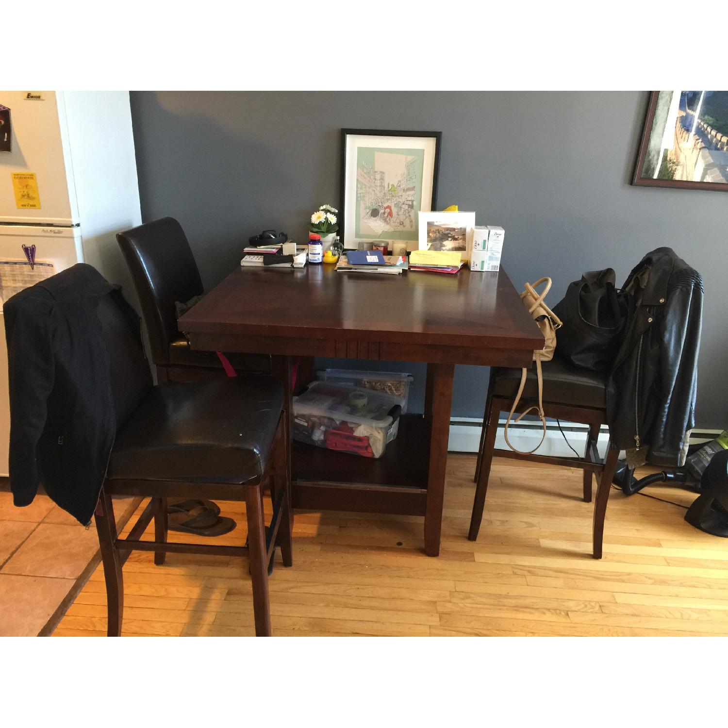 Square High Top Table w/ 3 Chairs - image-2
