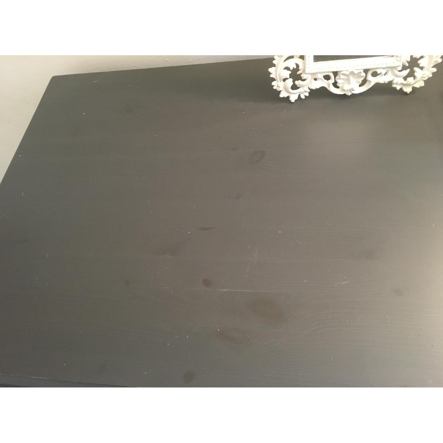 Ikea Edland French Gray Wooden Queen Anne Writing Desk - image-4