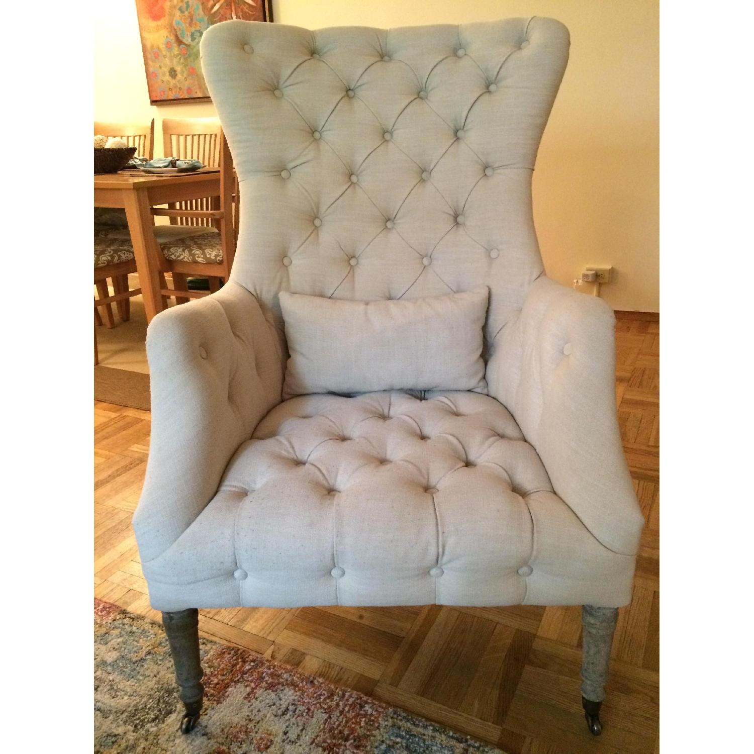 Aidan Gray Tufted Wingback Chair - image-1
