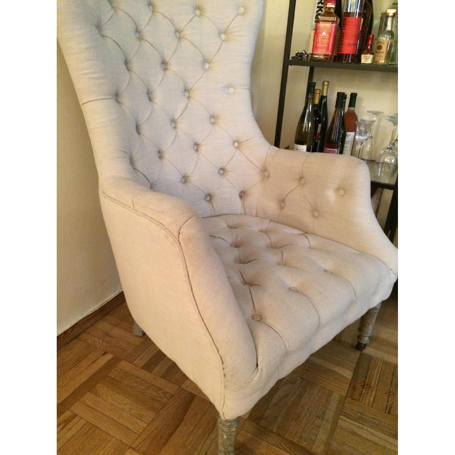 Aidan Gray Tufted Wingback Chair - image-3