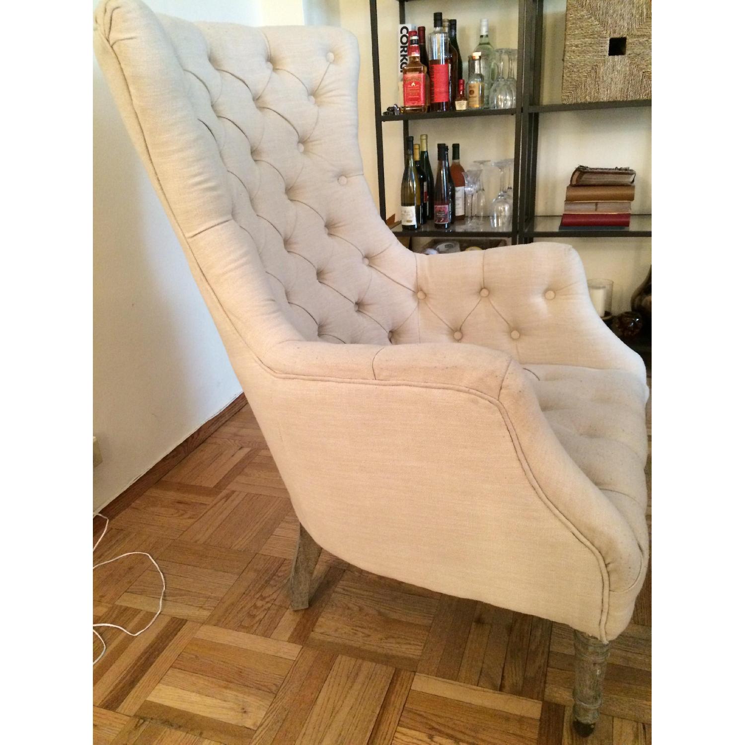 Aidan Gray Tufted Wingback Chair - image-4