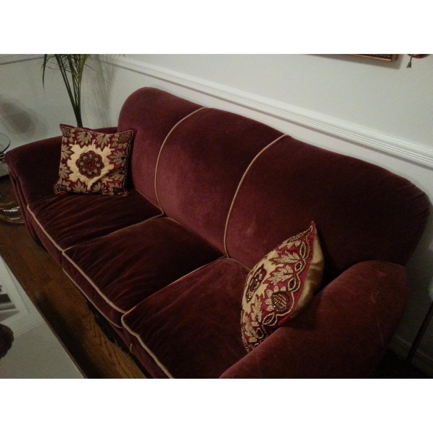 Art Deco Mohair Couch Sofa - image-1