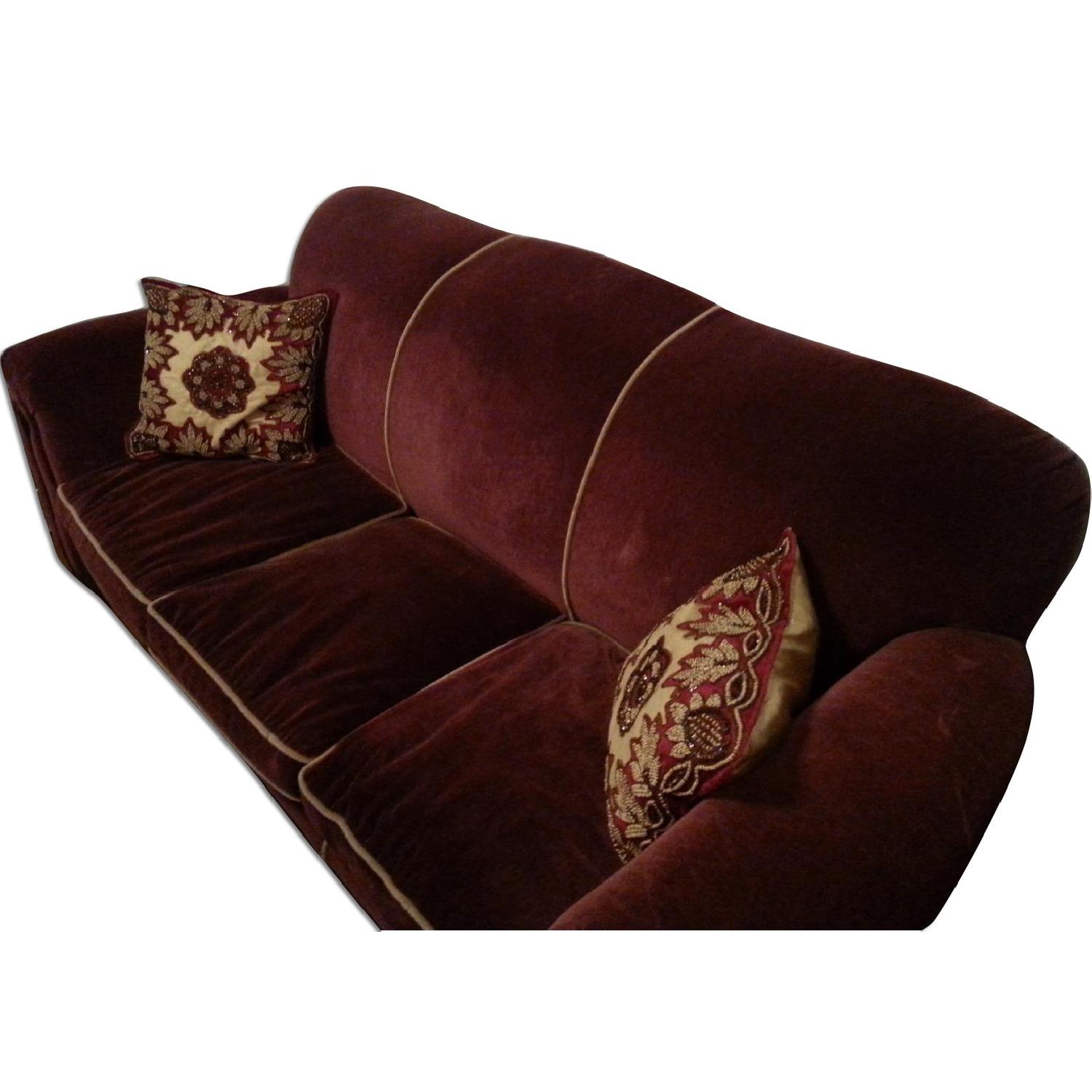 Art Deco Mohair Couch Sofa - image-0