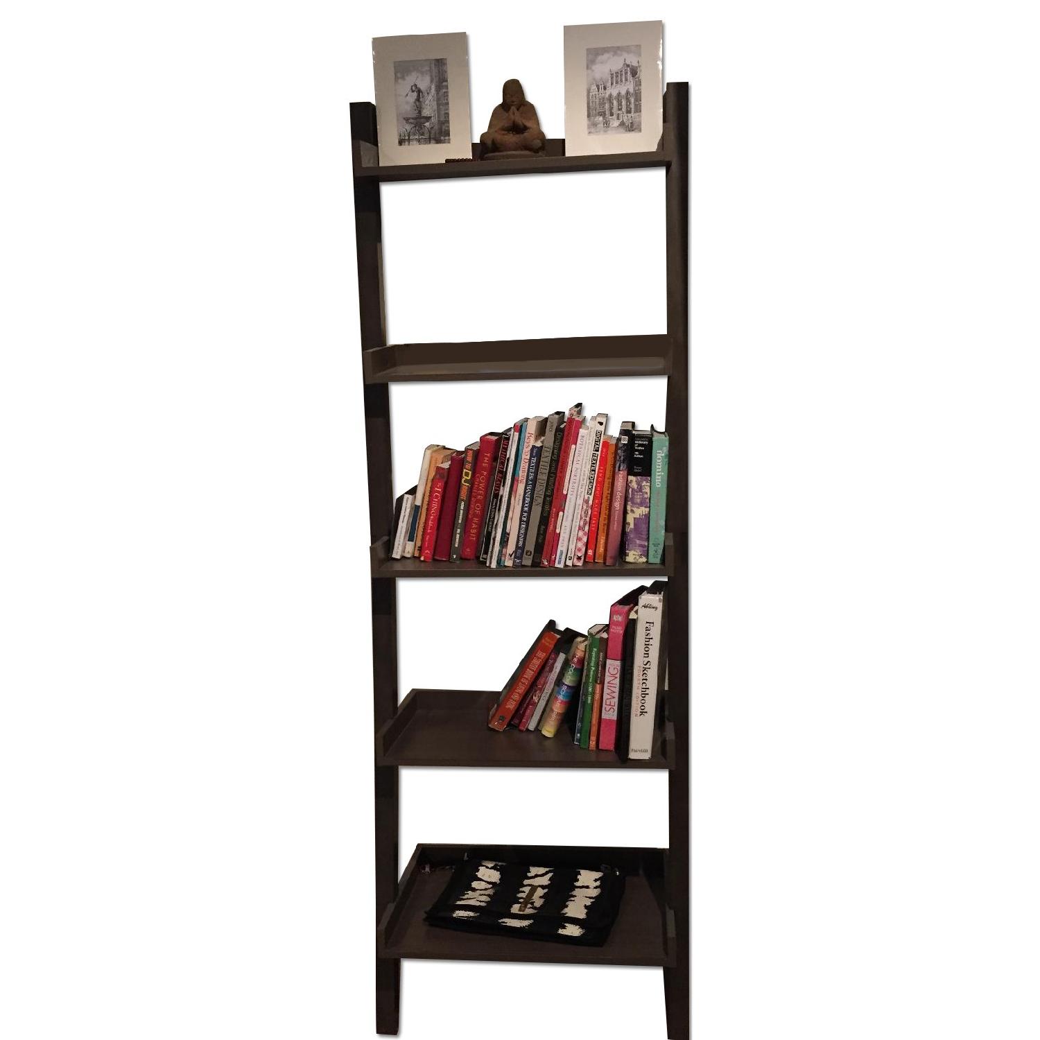 Container Store Java Linea Leaning Bookcase AptDeco