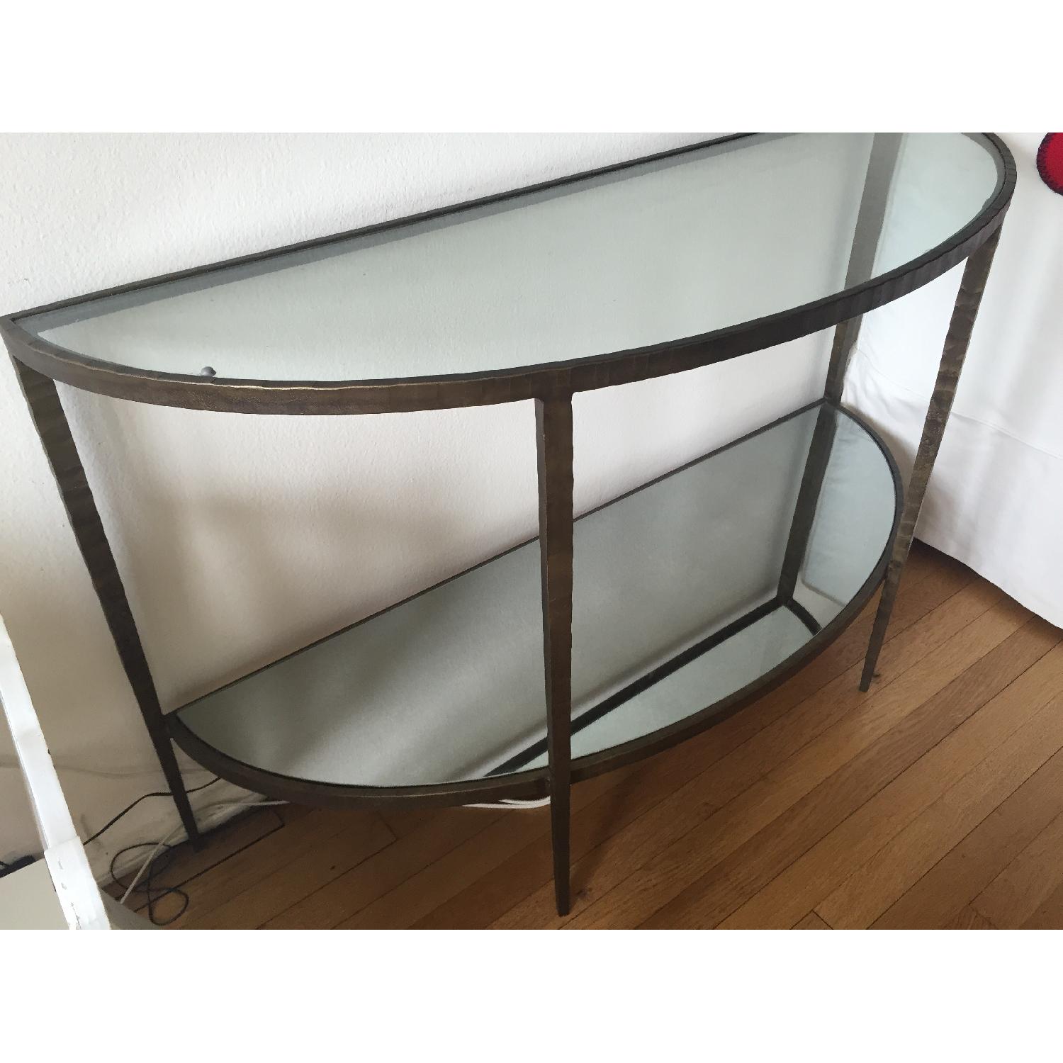 Crate & Barrel Clairemont Demilune Console Table - image-2