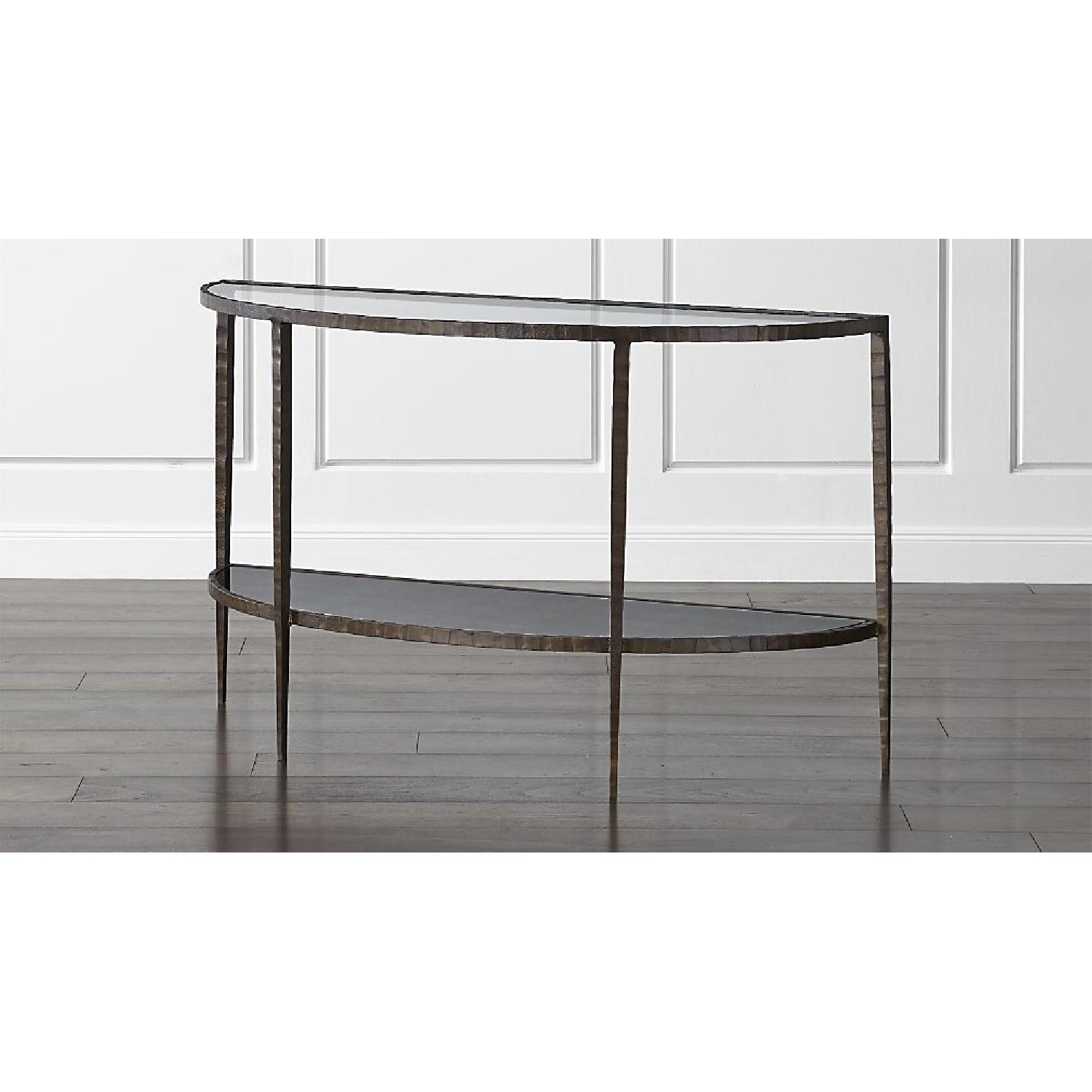 Crate & Barrel Clairemont Demilune Console Table - image-3