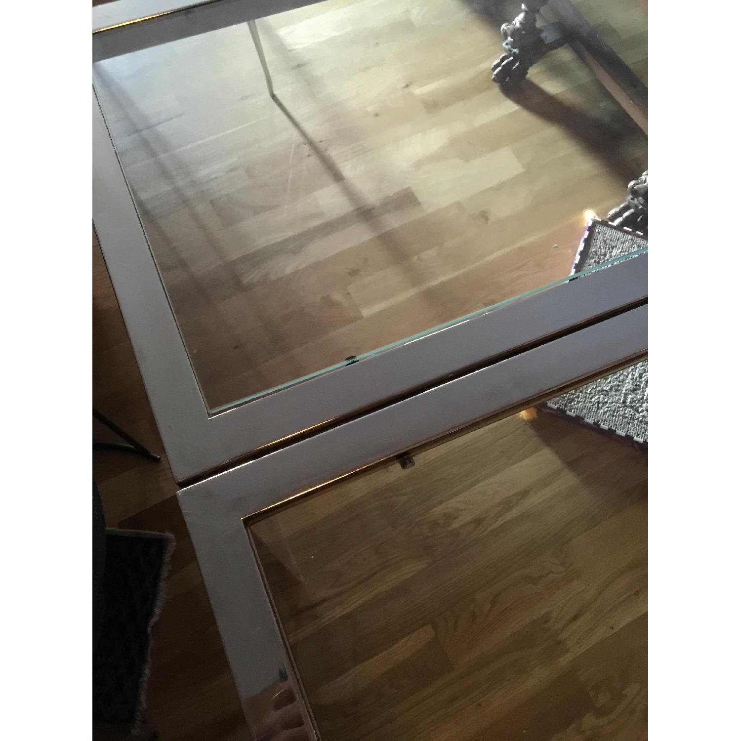 1960s Knoll Reproduction Glass Top Table - image-4