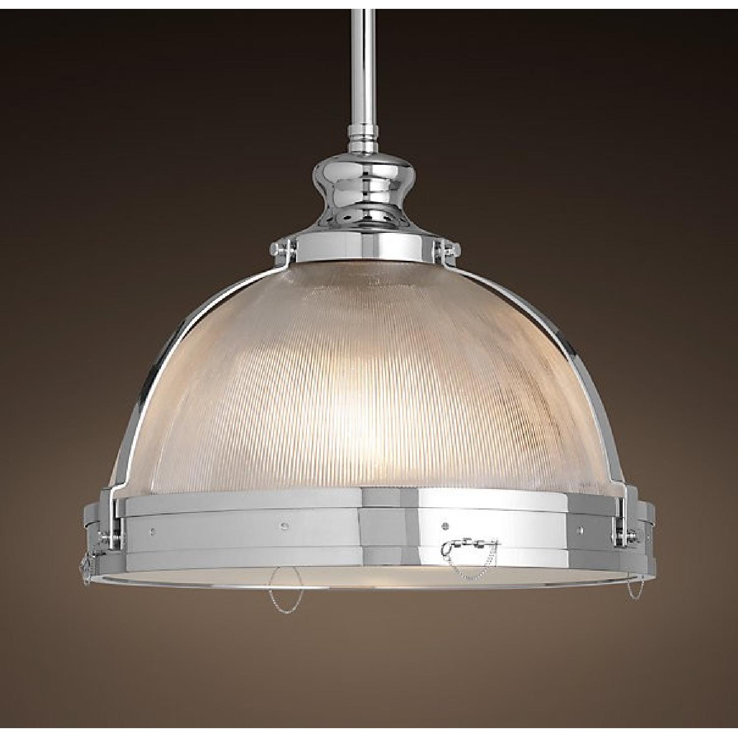 Restoration Hardware Clemson Prismatic Single Pendant Lights Pair