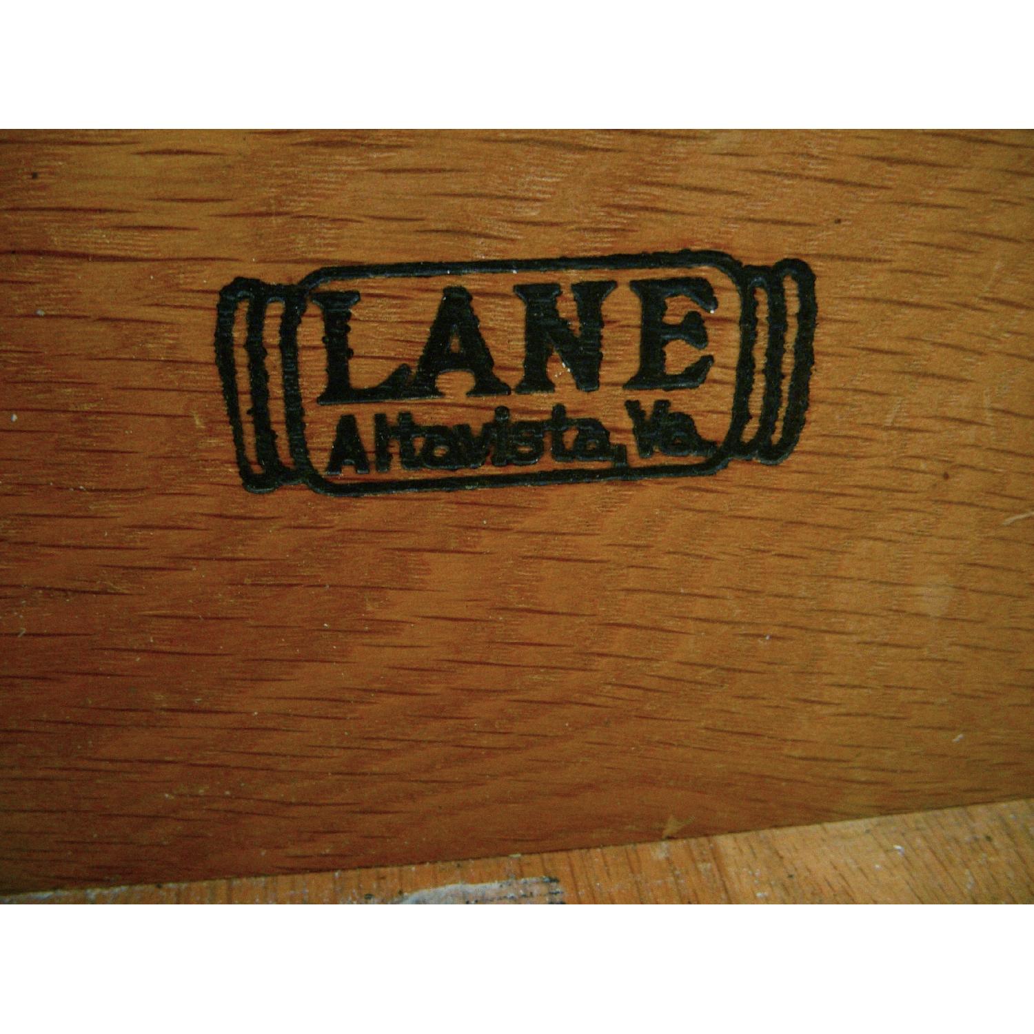 Lane Vintage-MCM Stemped Danish Modern Walnut Desk - image-5