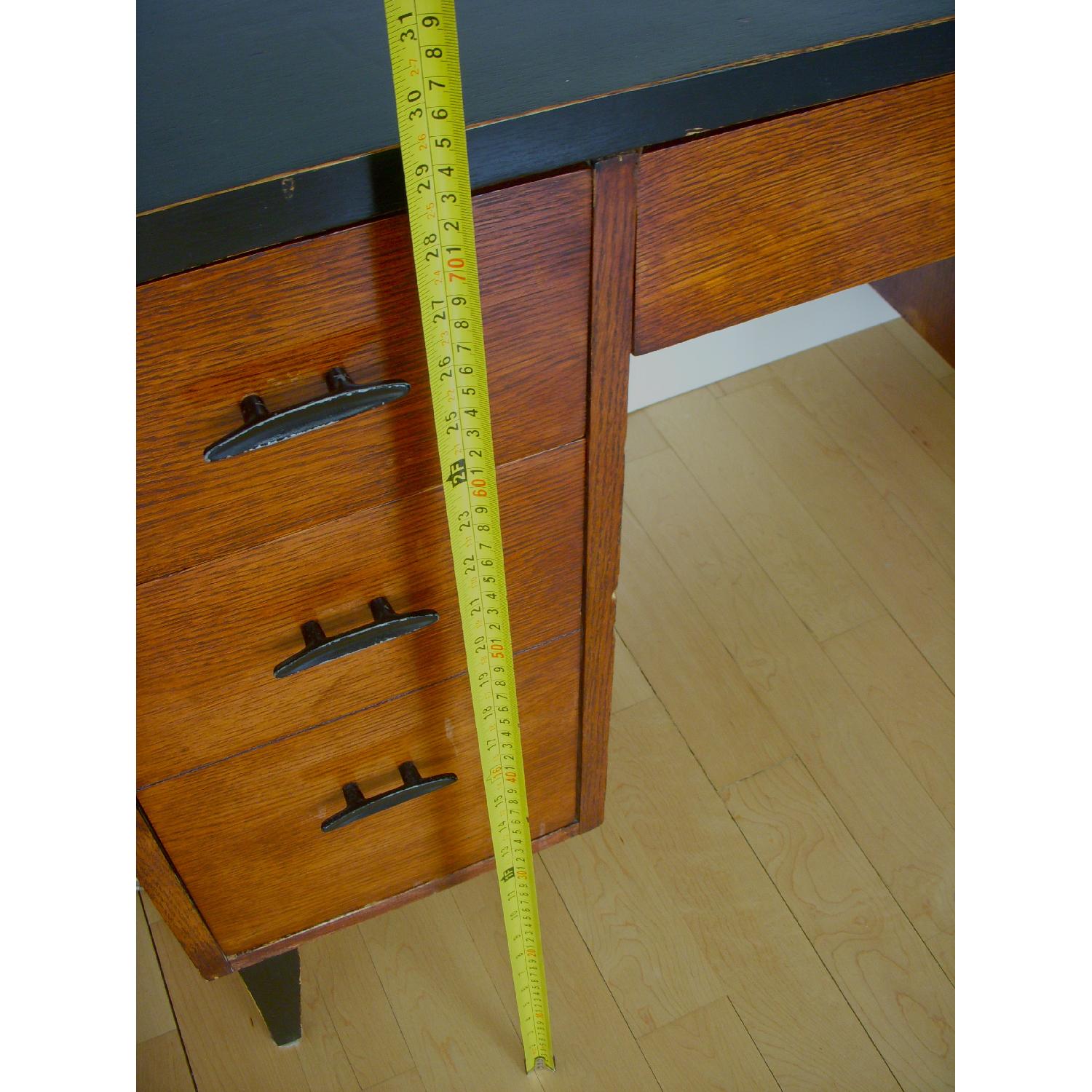 Lane Vintage-MCM Stemped Danish Modern Walnut Desk - image-6