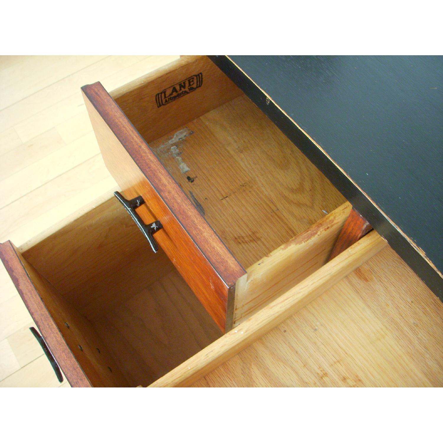 Lane Vintage-MCM Stemped Danish Modern Walnut Desk - image-7