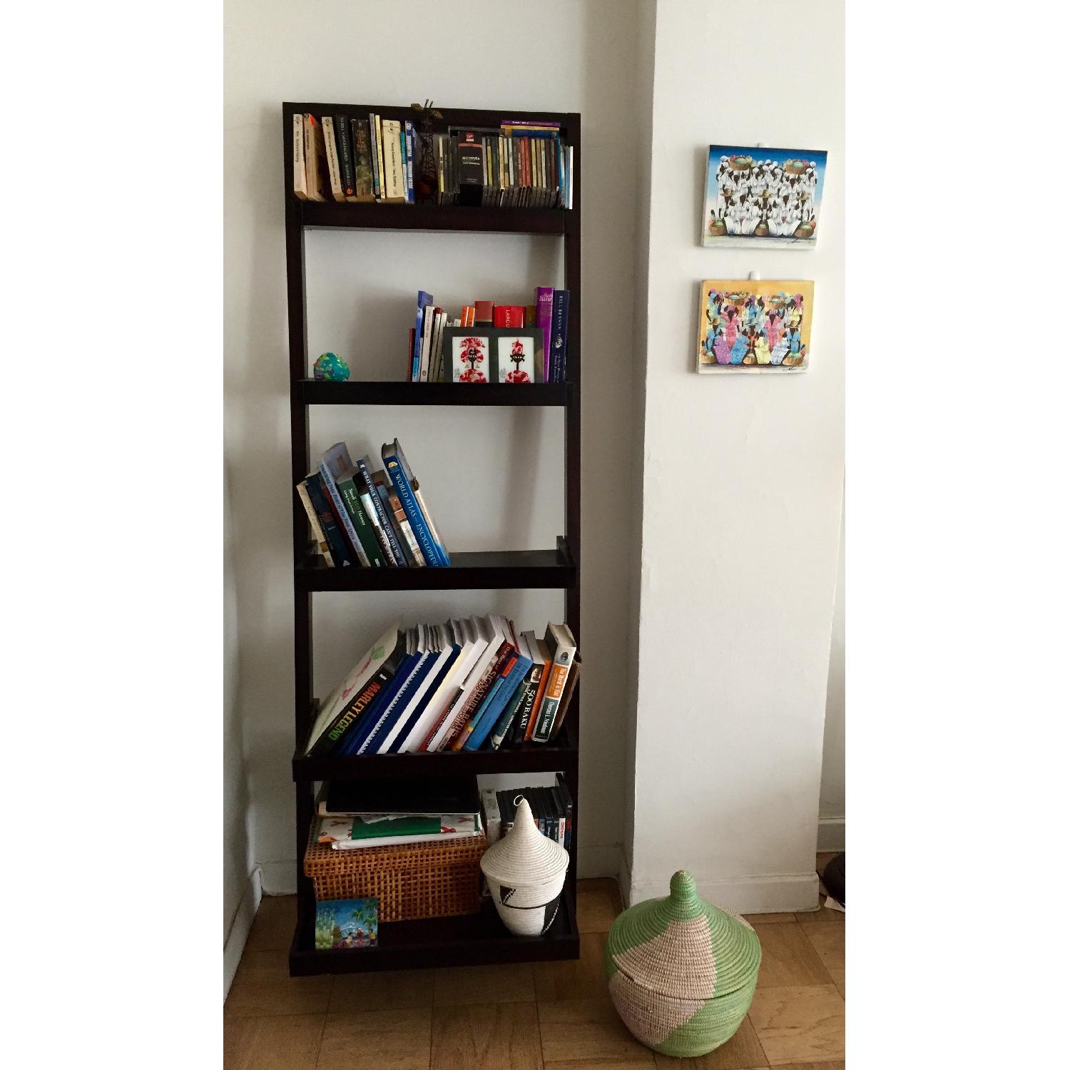 Crate & Barrel Sawyer Leaning Bookcase - image-1