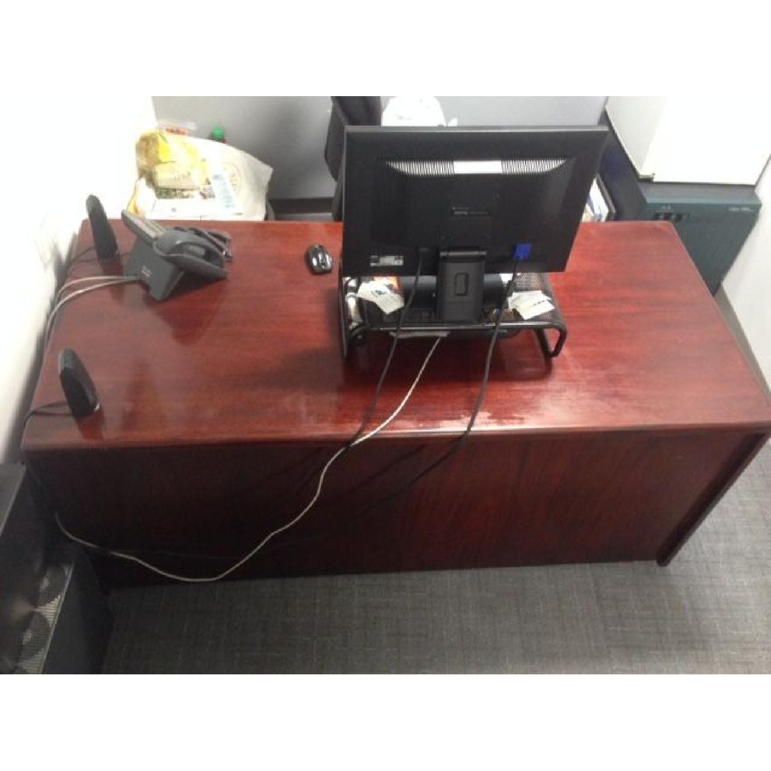 Executive Mahogany Desk - image-1