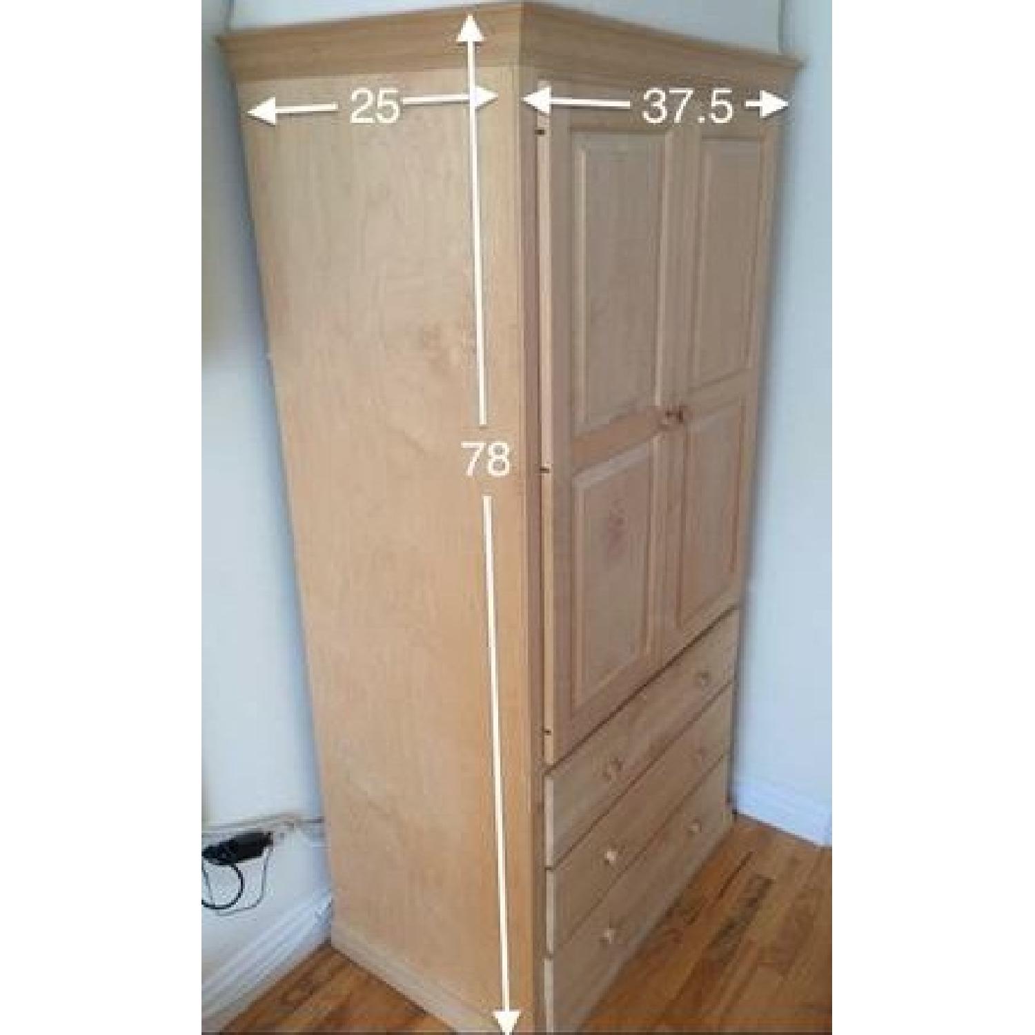 The Wood Shed Unfinished Wood Armoire/Wardrobe - image-1