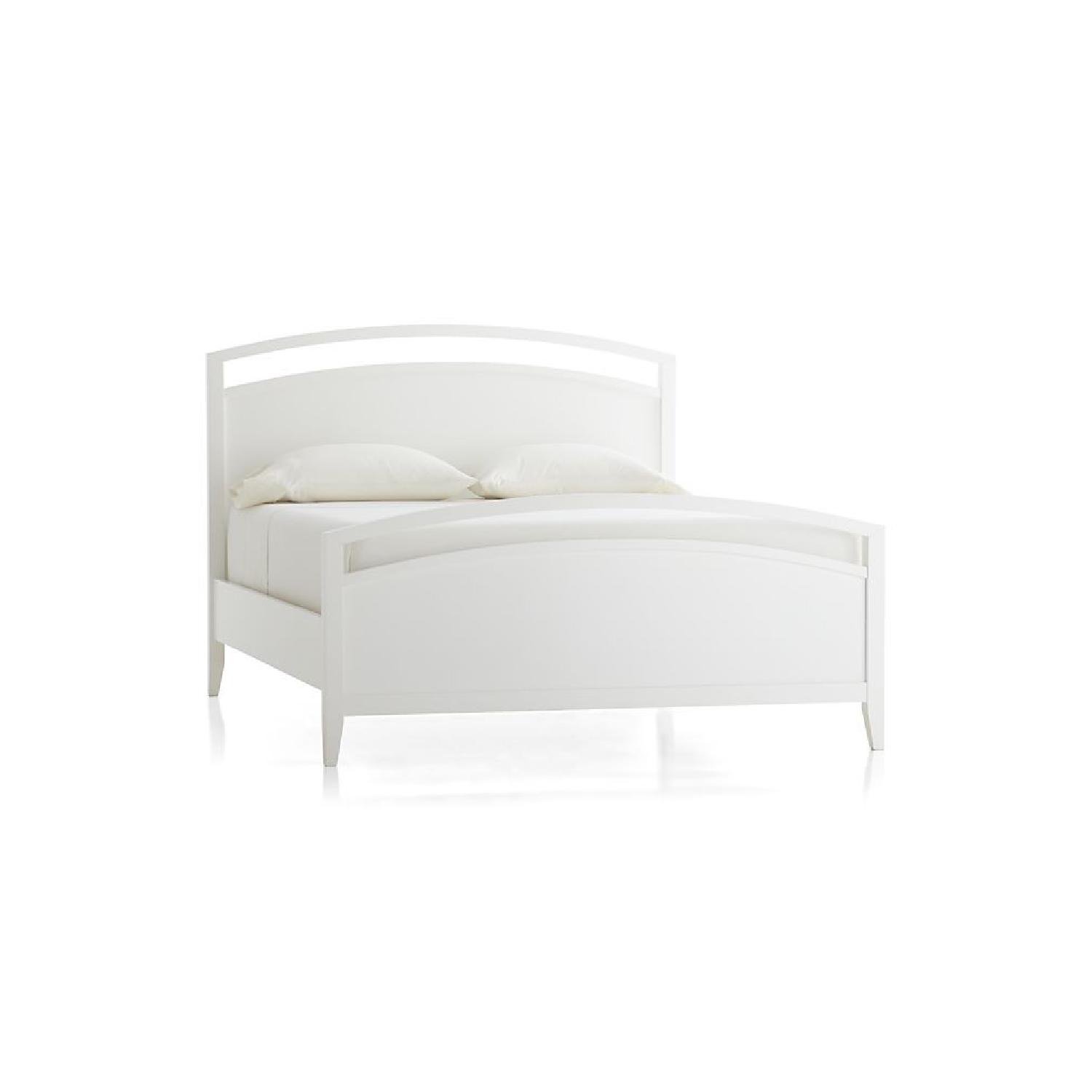 Crate & Barrel Arch White Queen Bed - image-2