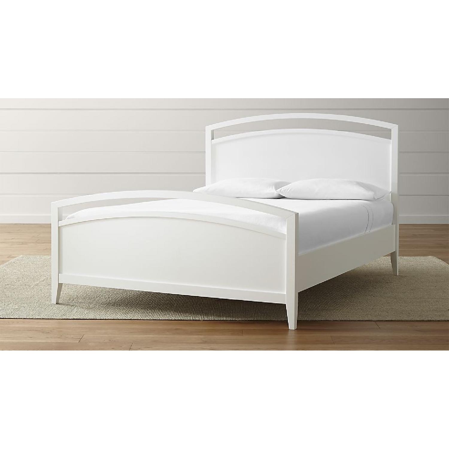 Crate & Barrel Arch White Queen Bed - image-3
