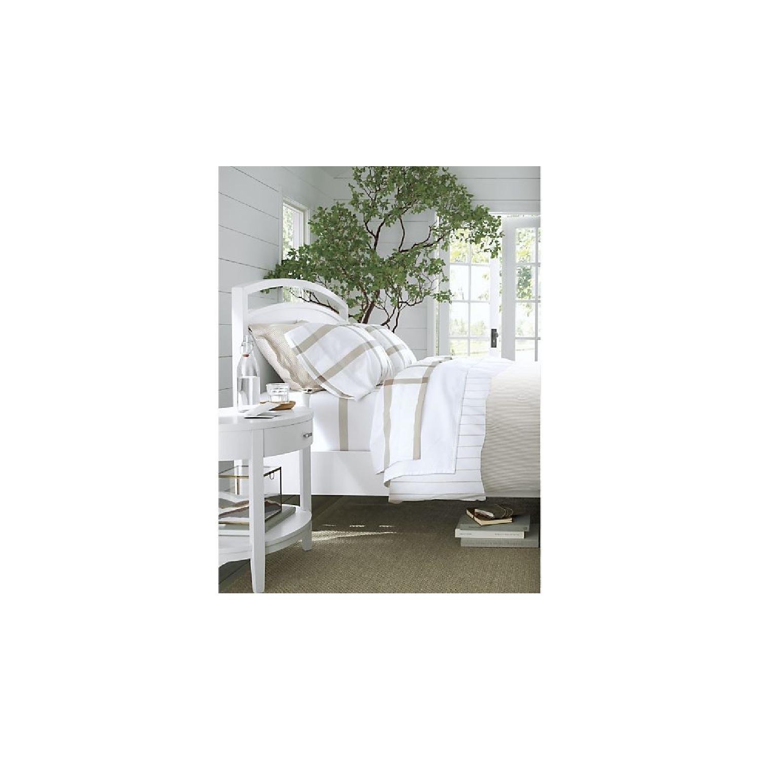 Crate & Barrel Arch White Queen Bed - image-4