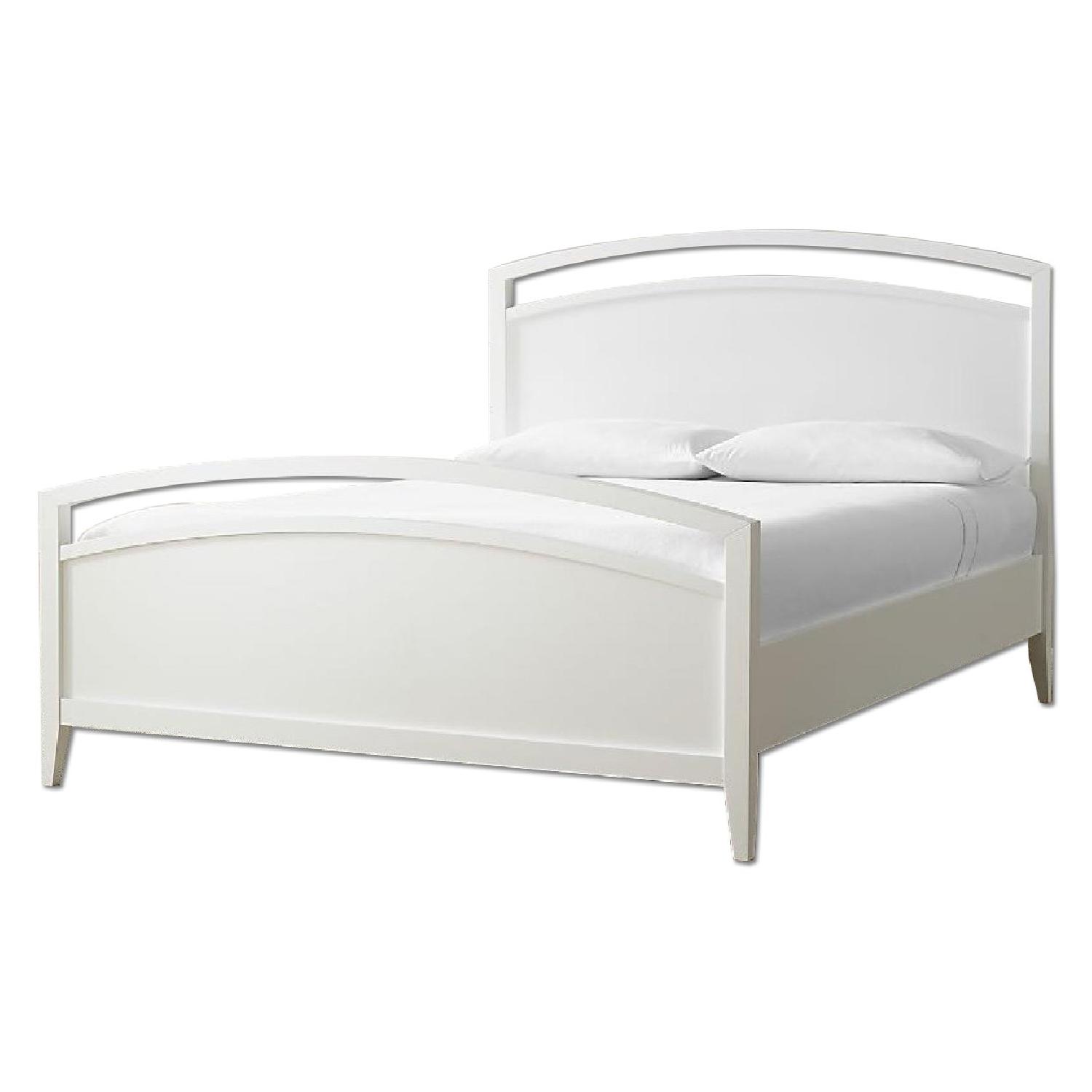 Crate & Barrel Arch White Queen Bed AptDeco