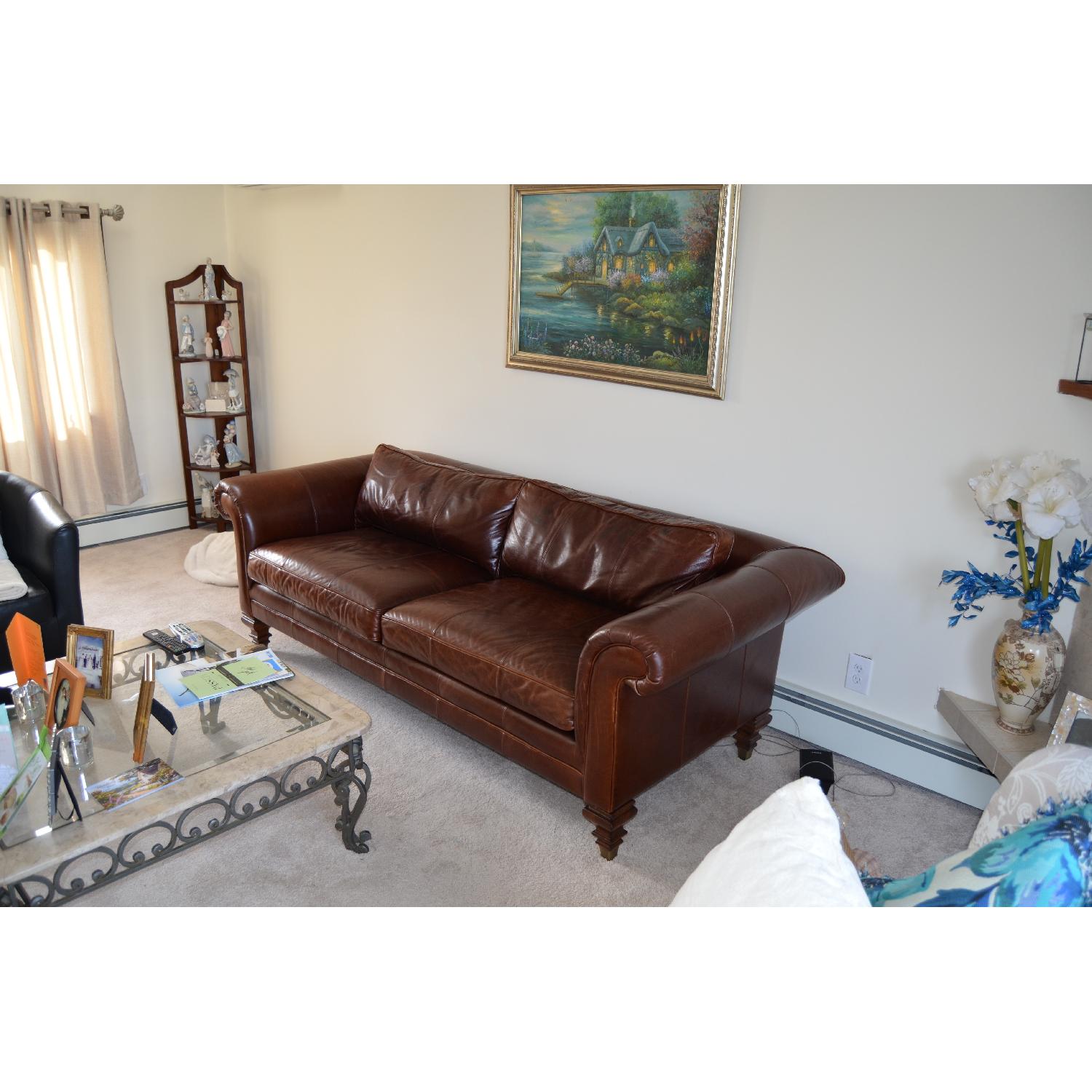 Ralph Lauren Distressed Leather Sofa - image-2