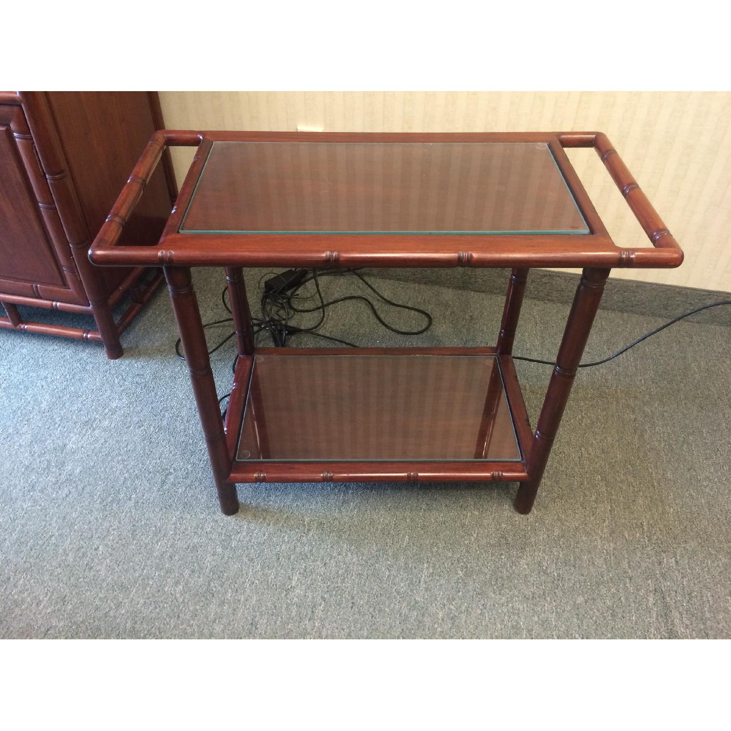 Small Cherry Wood Table - image-1