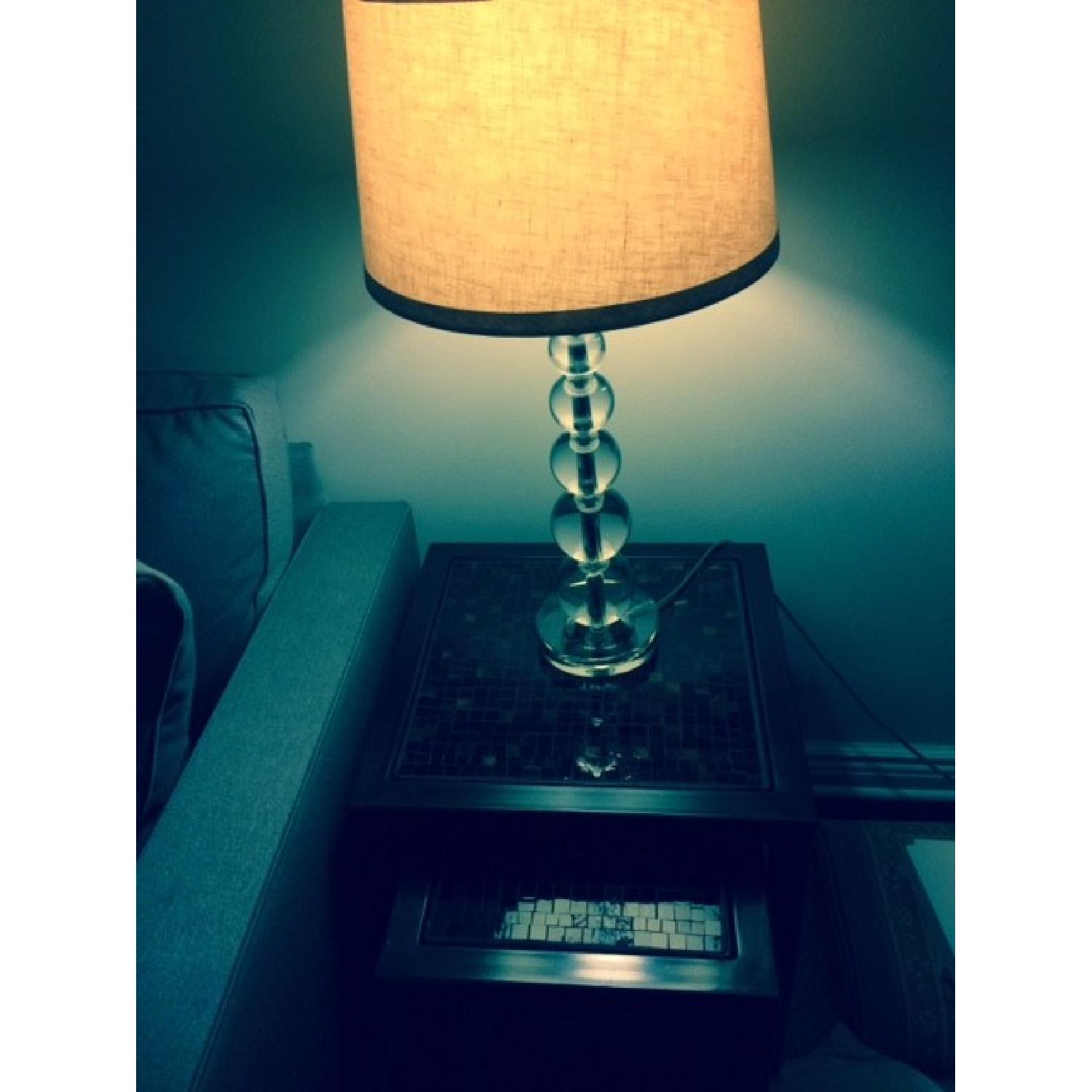 Pottery Barn Crystal Table Top Lamp AptDeco