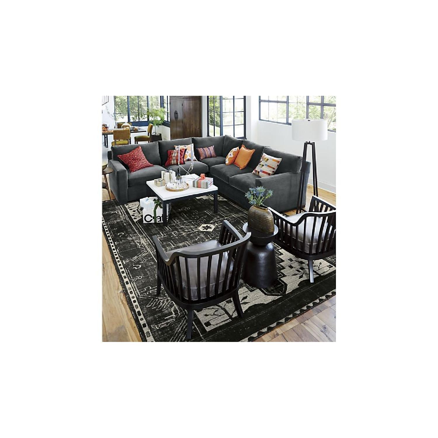 Crate & Barrel Parsons Square Coffee Table with Travertine Top - image-3