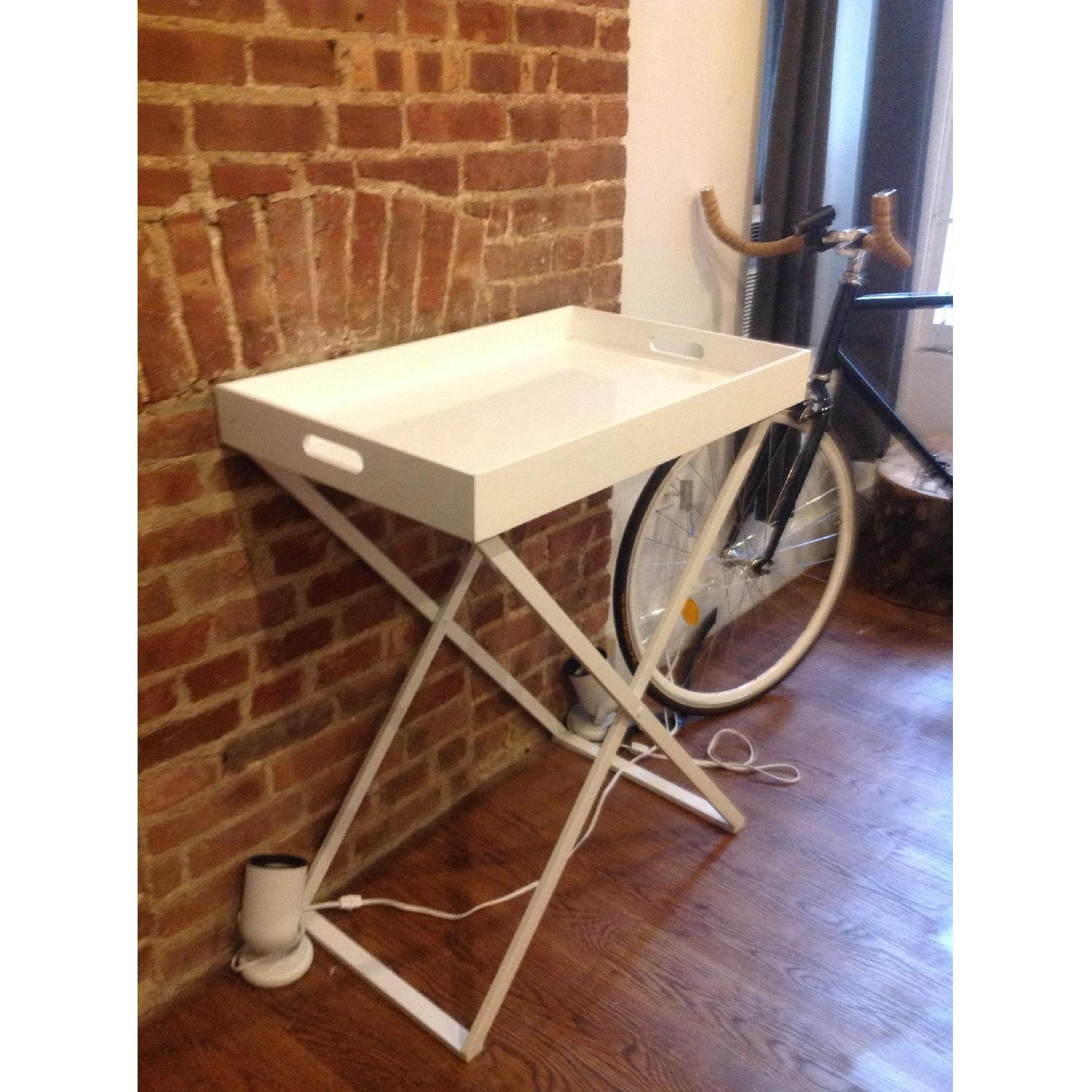 West Elm White Contemporary Tray Table - image-3