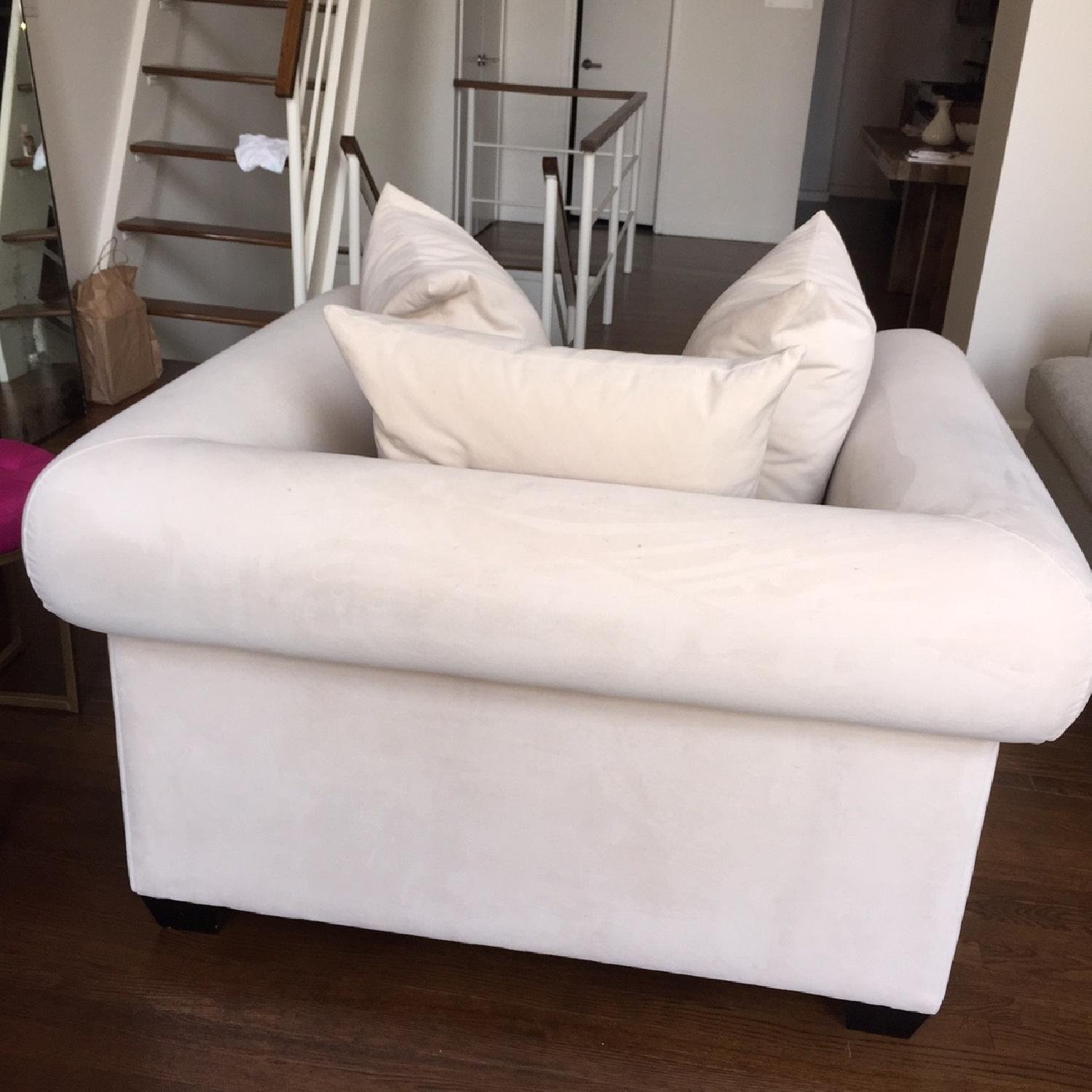 Z Gallerie Oversized Chair with Ottoman - image-2