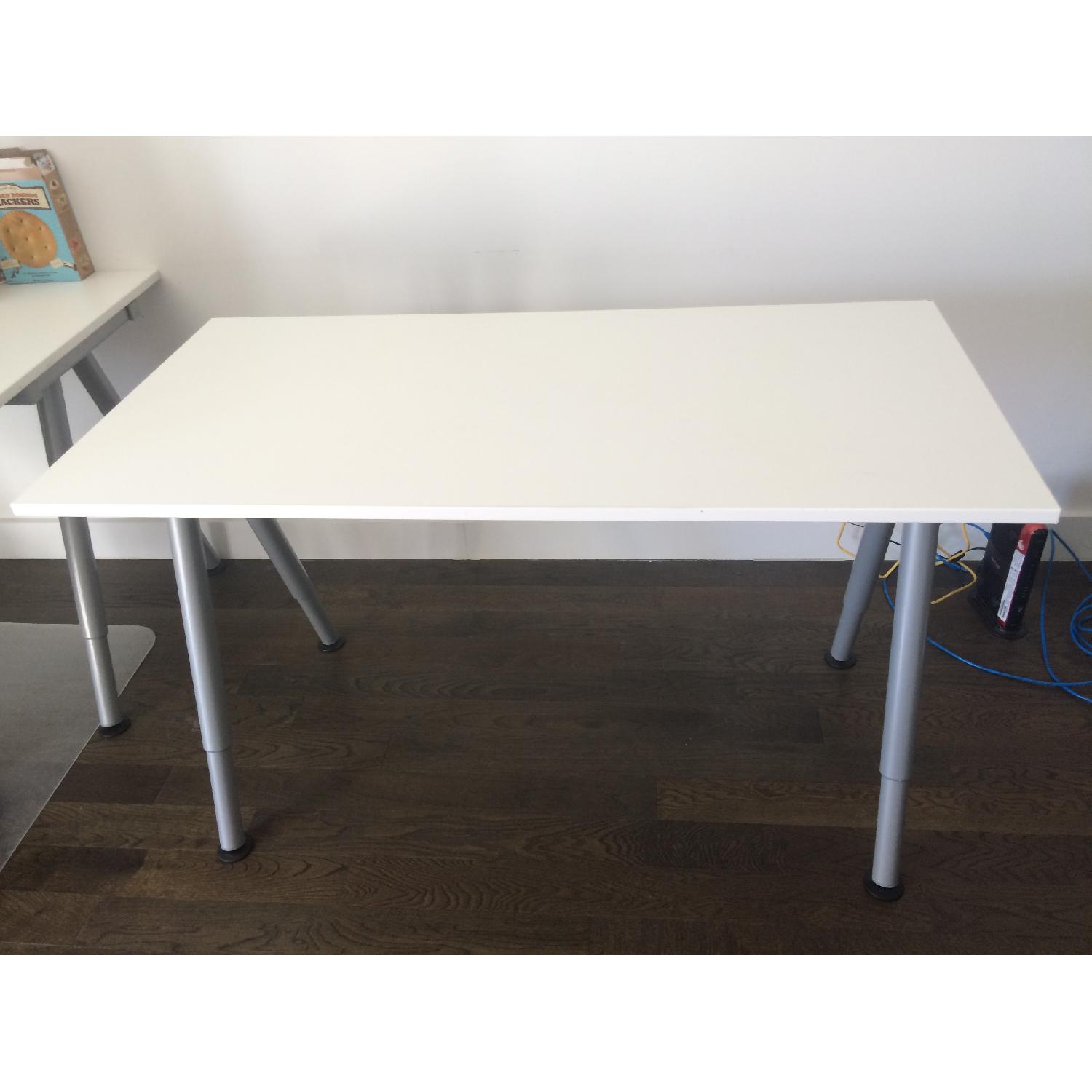 White Desk w/ Silver Legs - image-3
