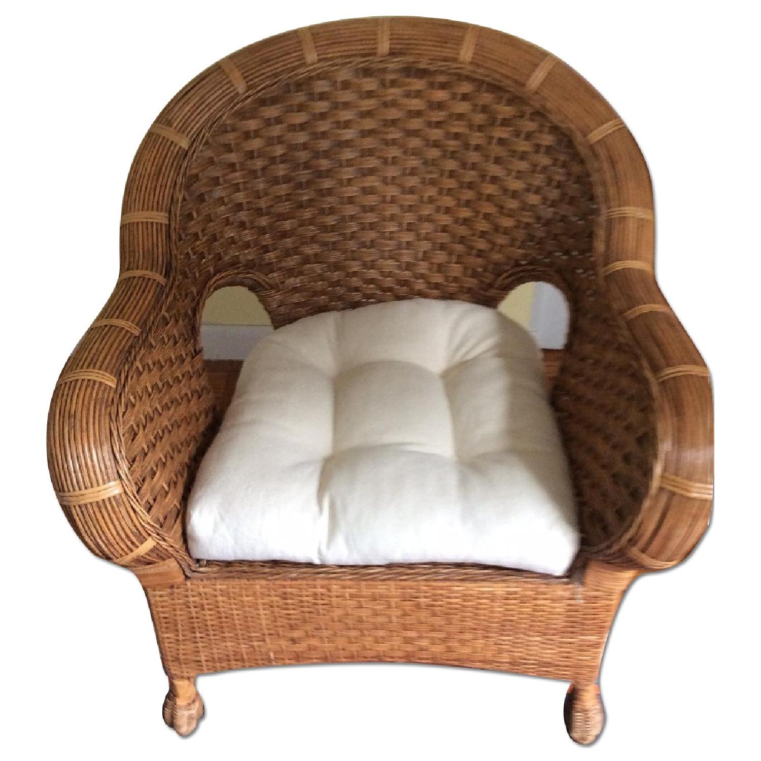 Pier 1 Wicker Loveseat + Side Chair - image-3