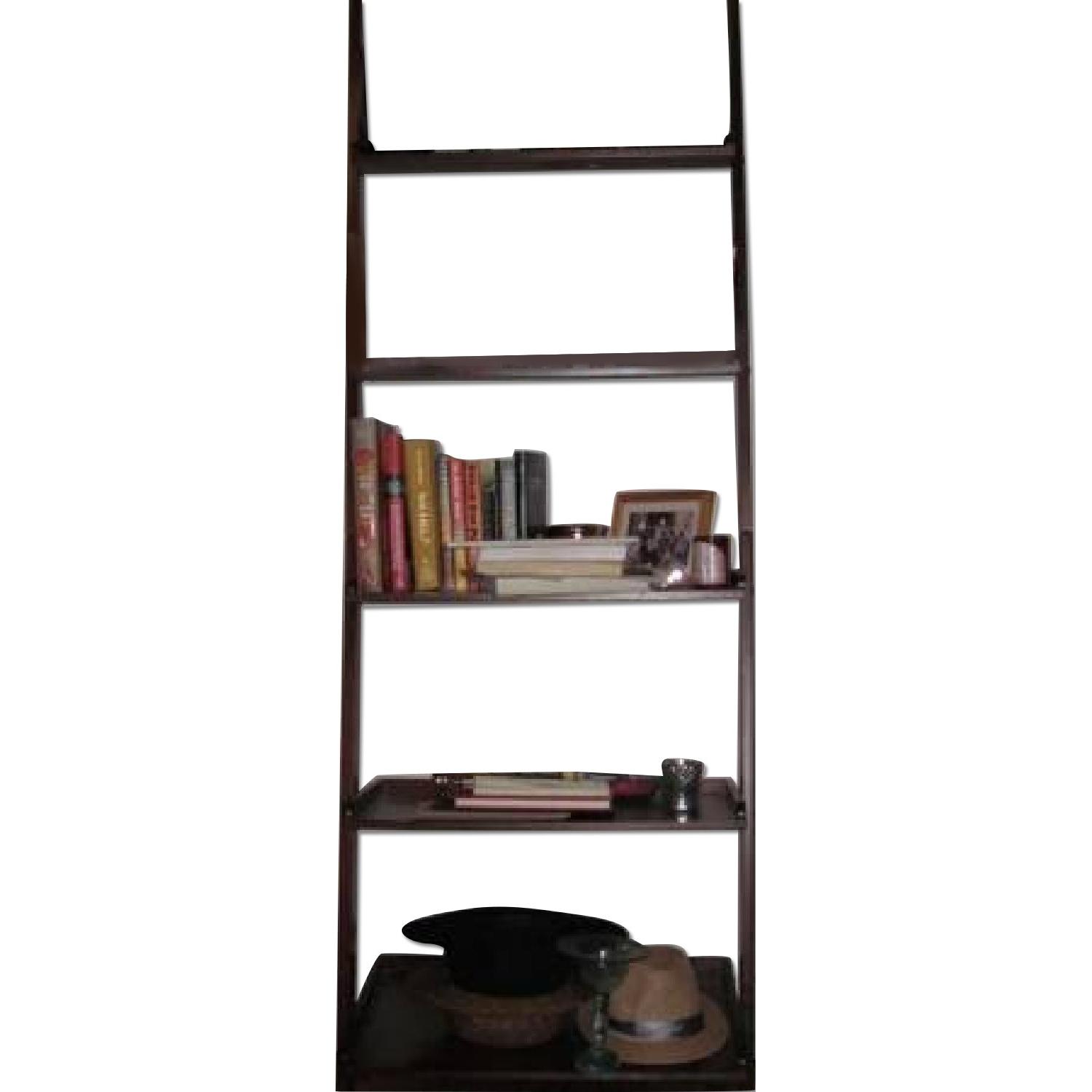 Poundex Leaning Bookcase/Bookshelf - image-0