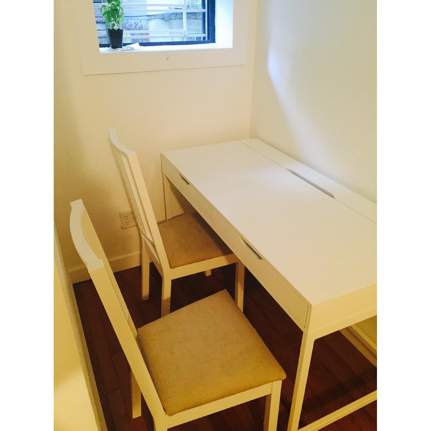 Ikea Alex Desk w/ 2 Chairs - image-4