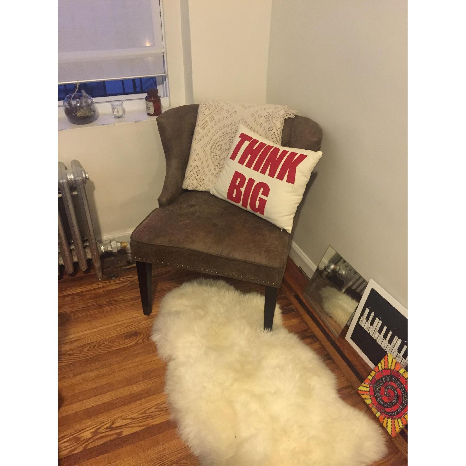 World Market Leather Accent Chair - image-3