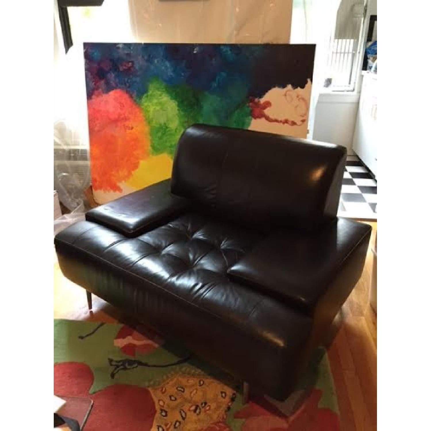 Natuzzi Leather Armchair - image-2