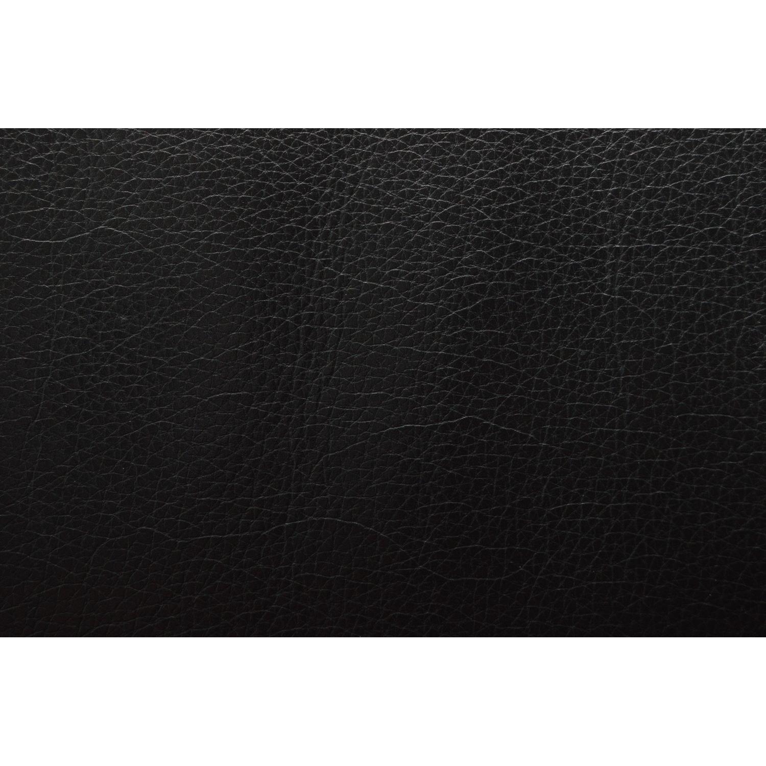Leolux Black Leather Couch w/ Chaise Lounge - image-4