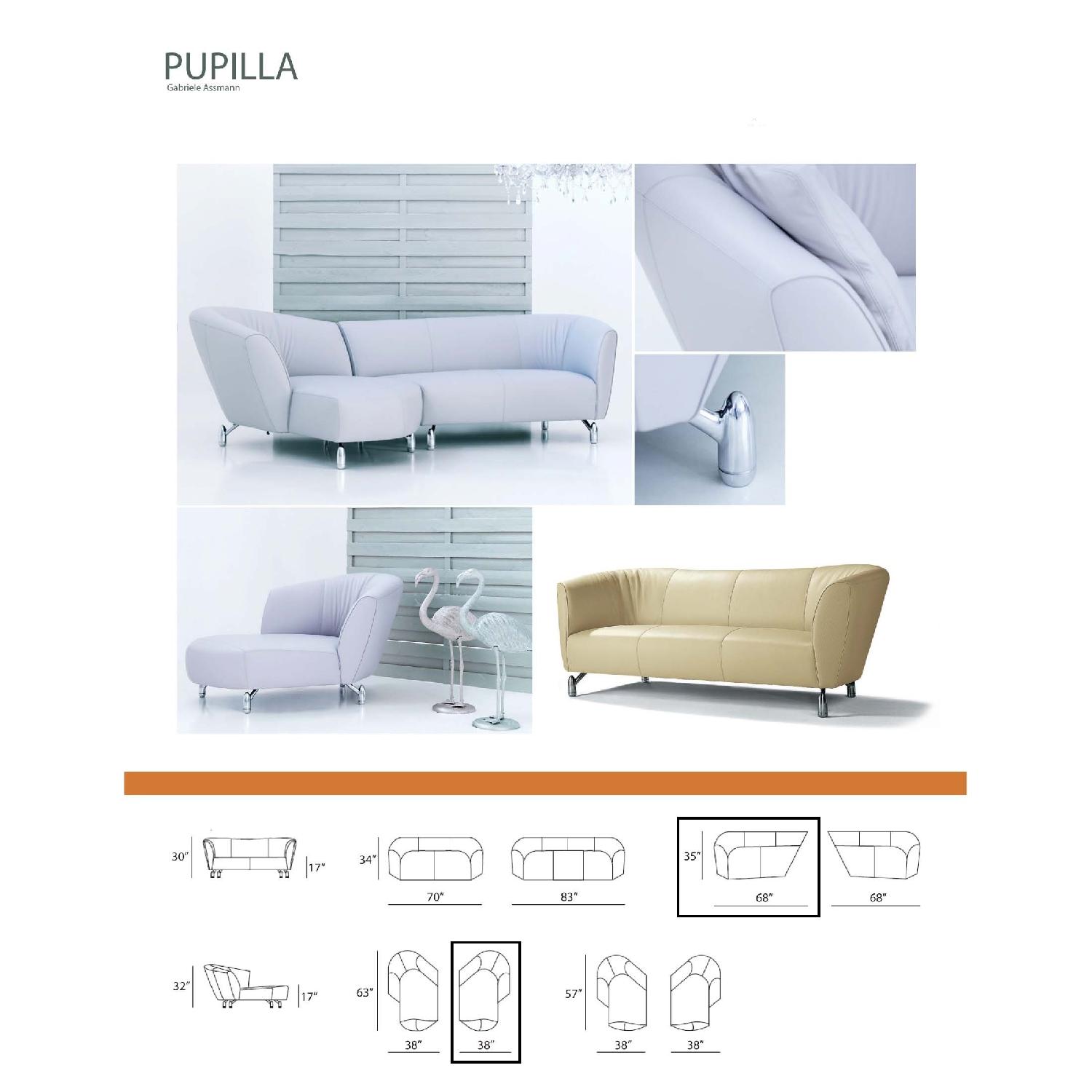 Leolux Black Leather Couch w/ Chaise Lounge - image-8