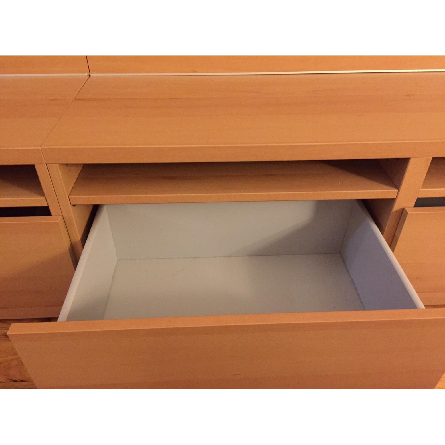 Ikea Besta Wall Unit w/ Adjustable Glass Shelves - image-3