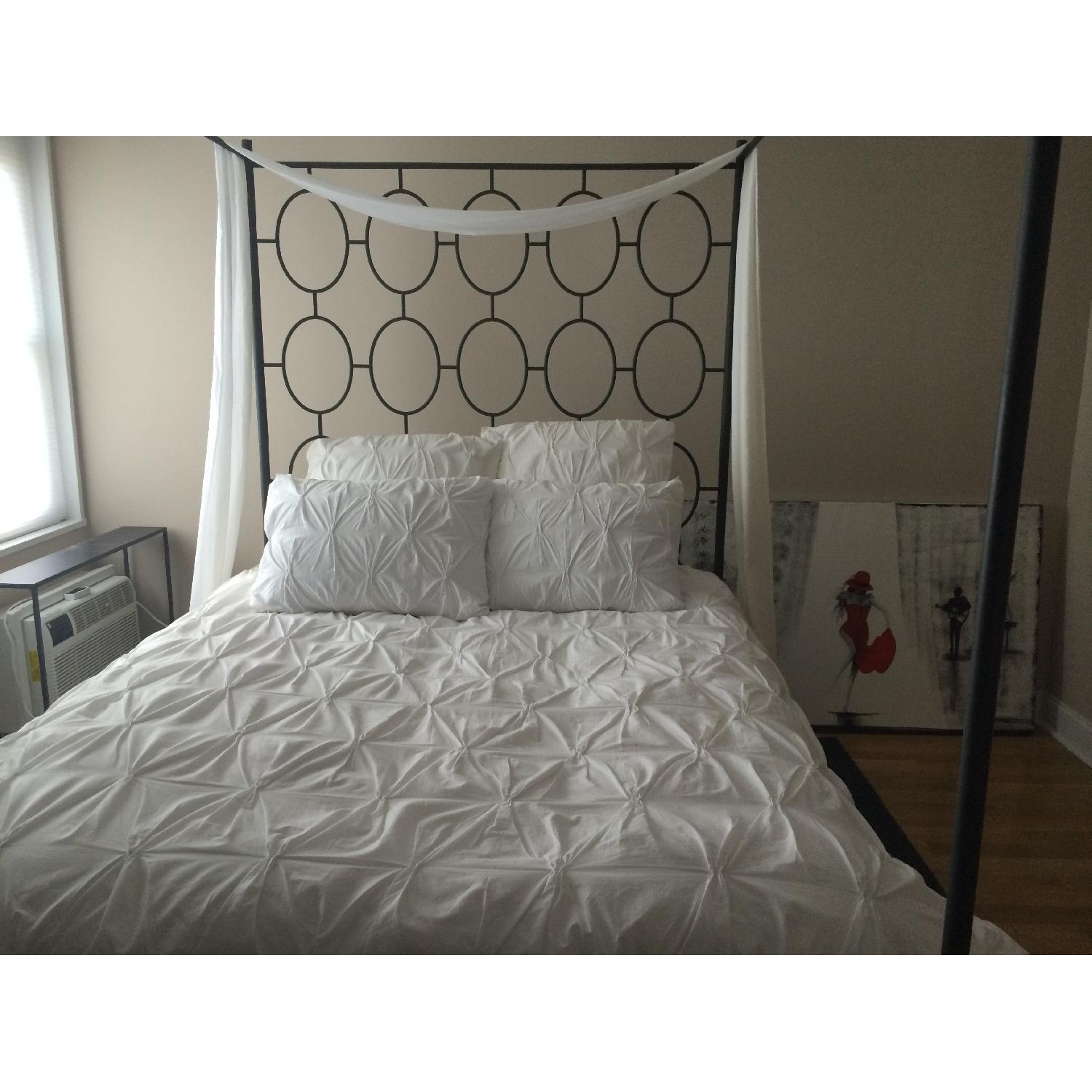 West Elm Canopy Queen Size Bed - image-4
