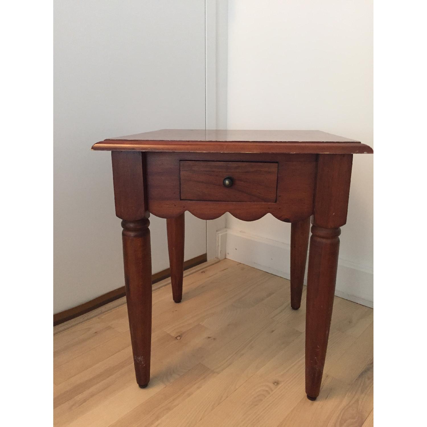 Pier 1 Wood Side Table AptDeco