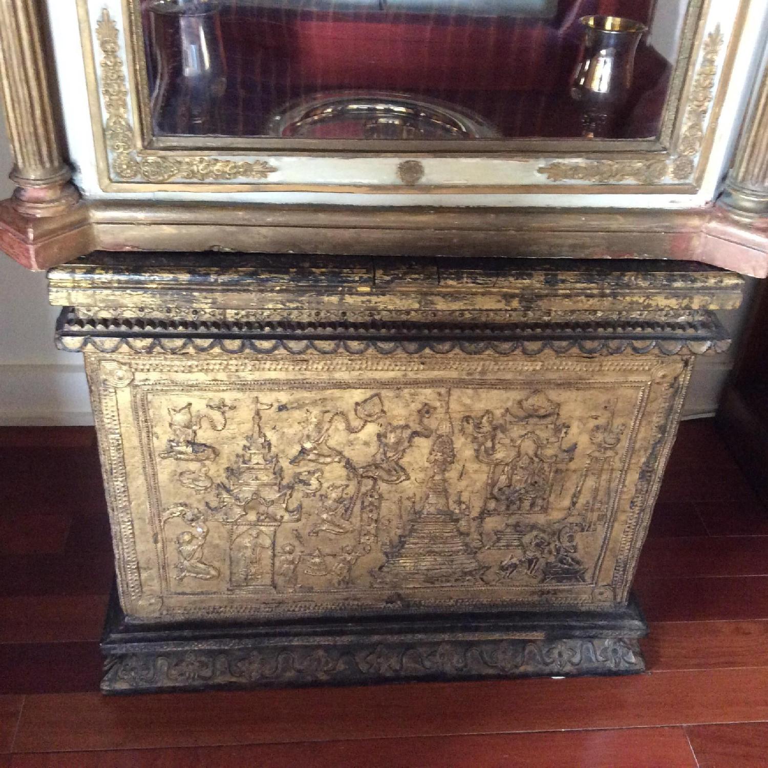 Antique Curio Cabinet & Stand - image-4