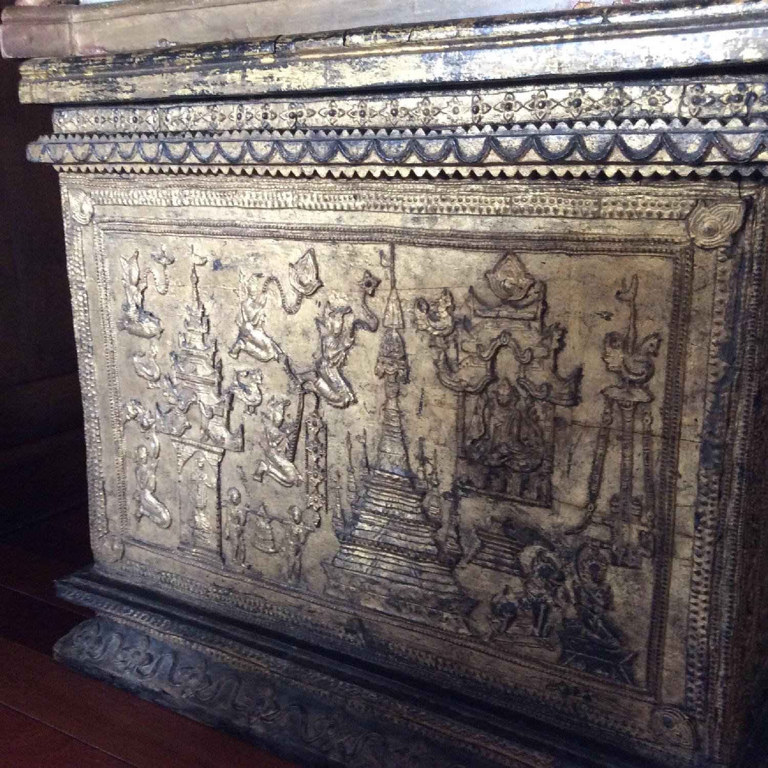 Antique Curio Cabinet & Stand - image-6