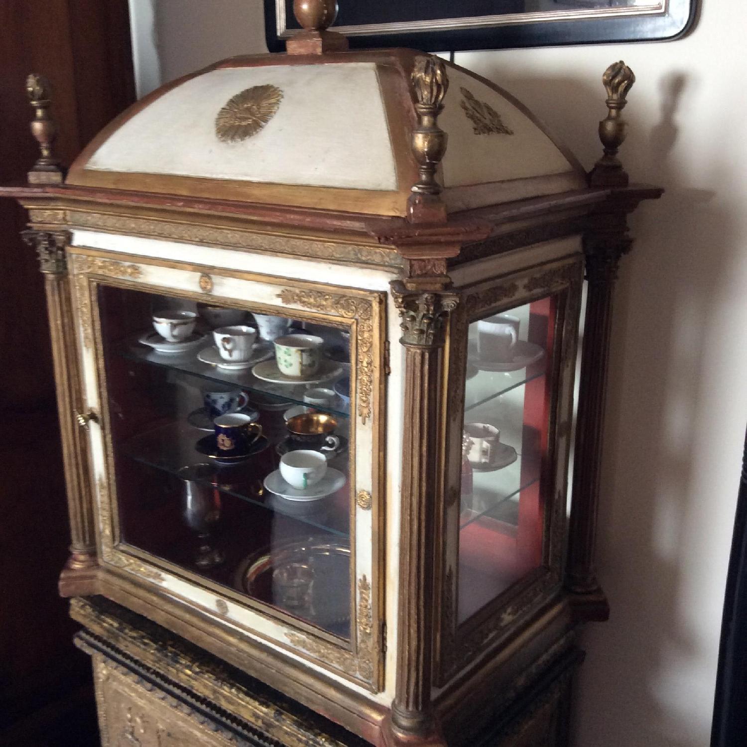 Antique Curio Cabinet & Stand - image-7