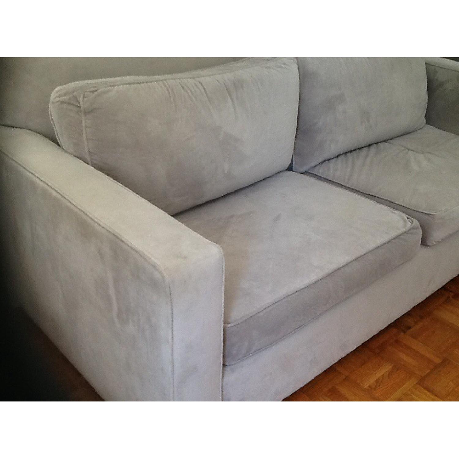 West Elm Henry Sofa in Dove Grey Performance Velvet AptDeco