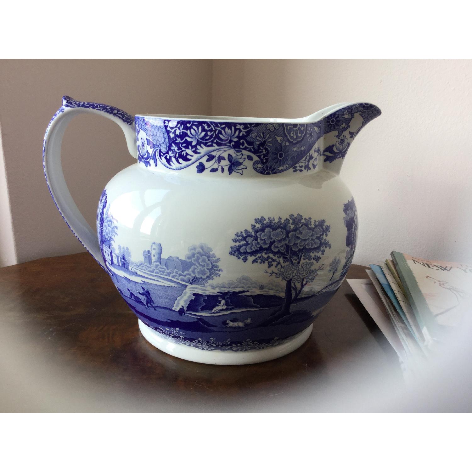Spode Blue Italian Large Water/Dutch Pitcher - image-1