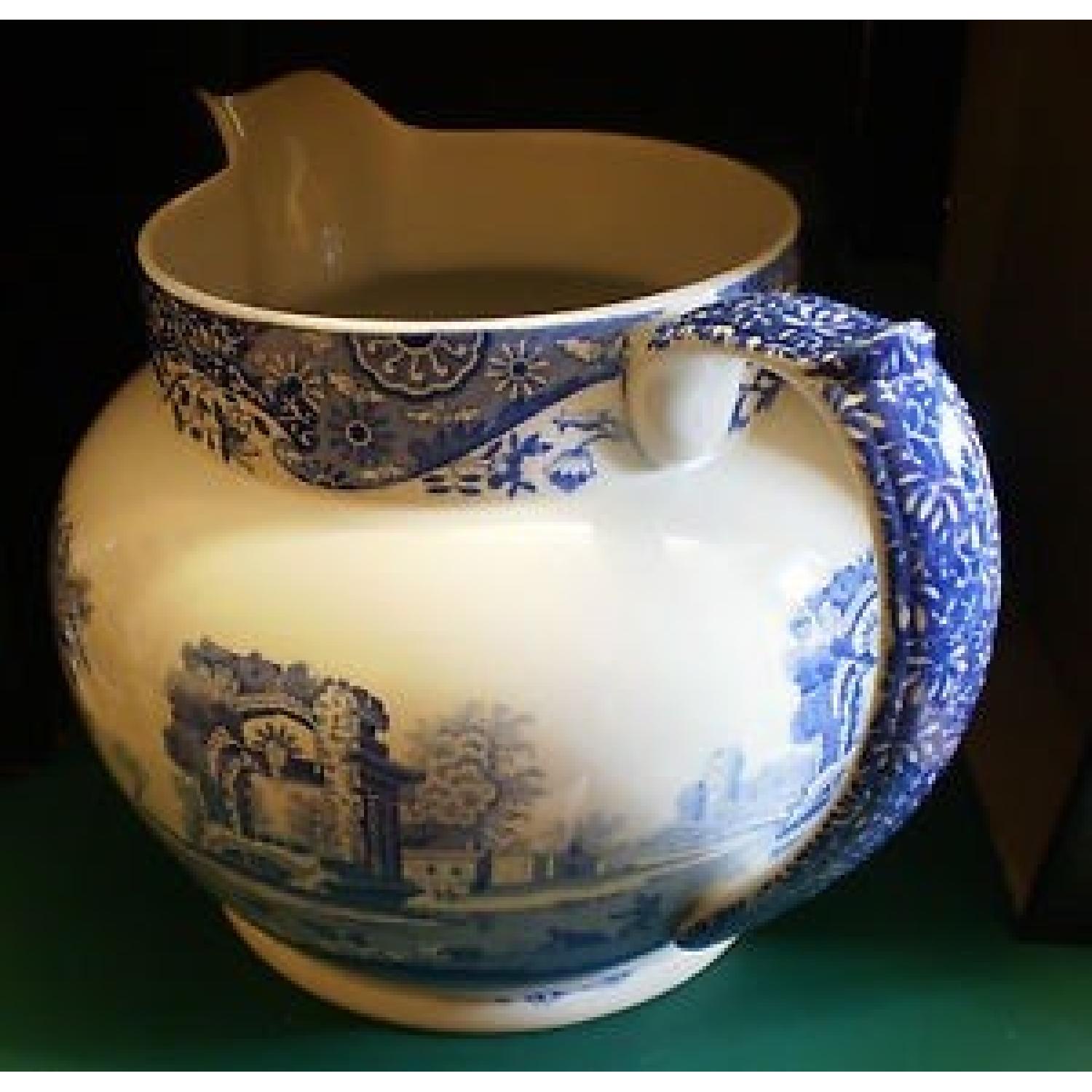 Spode Blue Italian Large Water/Dutch Pitcher - image-5