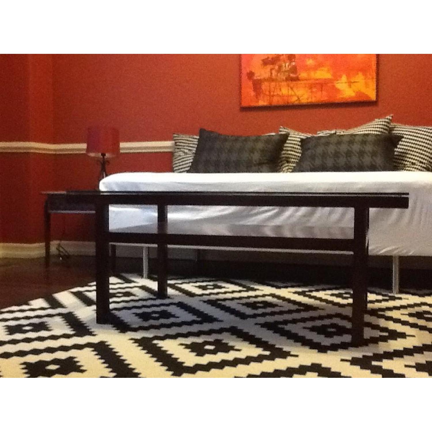 Ikea Lappljung Ruta Black & White Low Pile Area Rug AptDeco