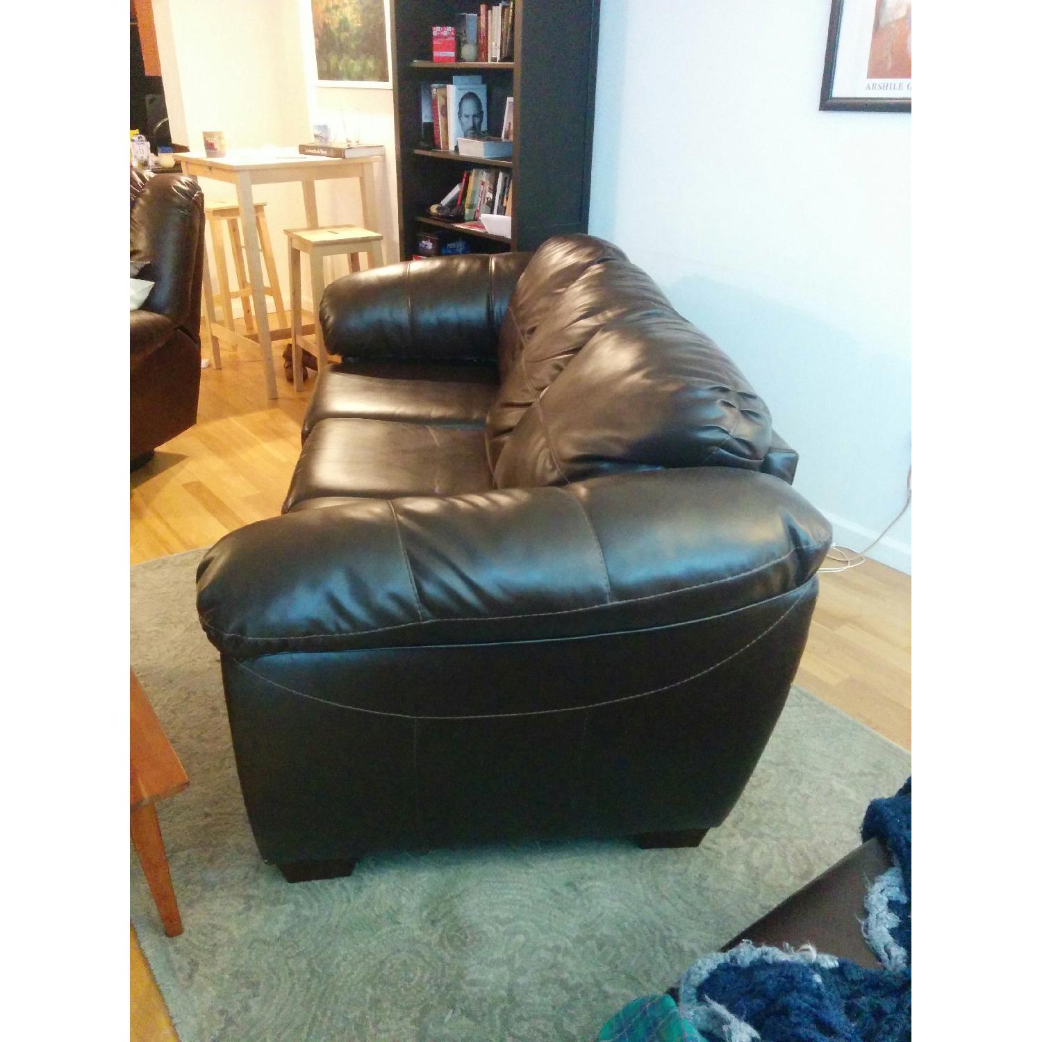 Ashley's Brown Durablend Sofa - image-2