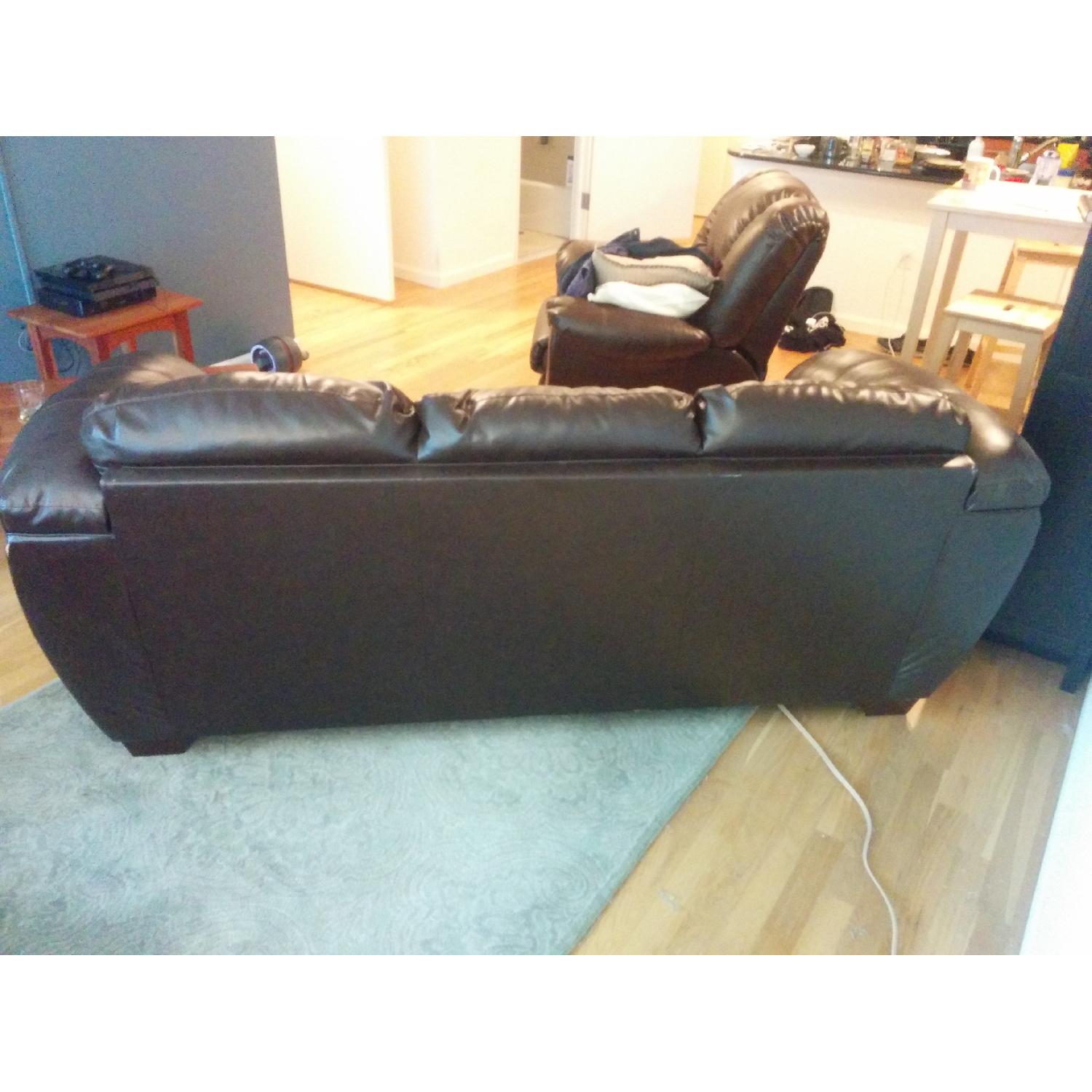Ashley's Brown Durablend Sofa - image-3
