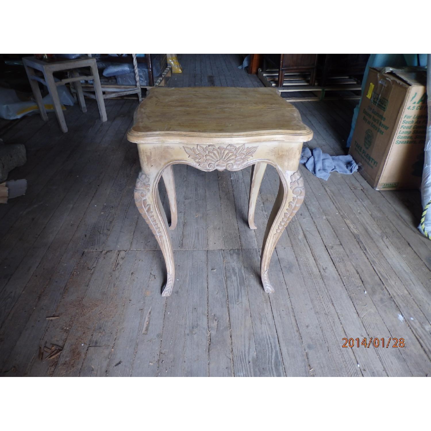 Side Table with Carved Cabriole Legs and Apron - image-1