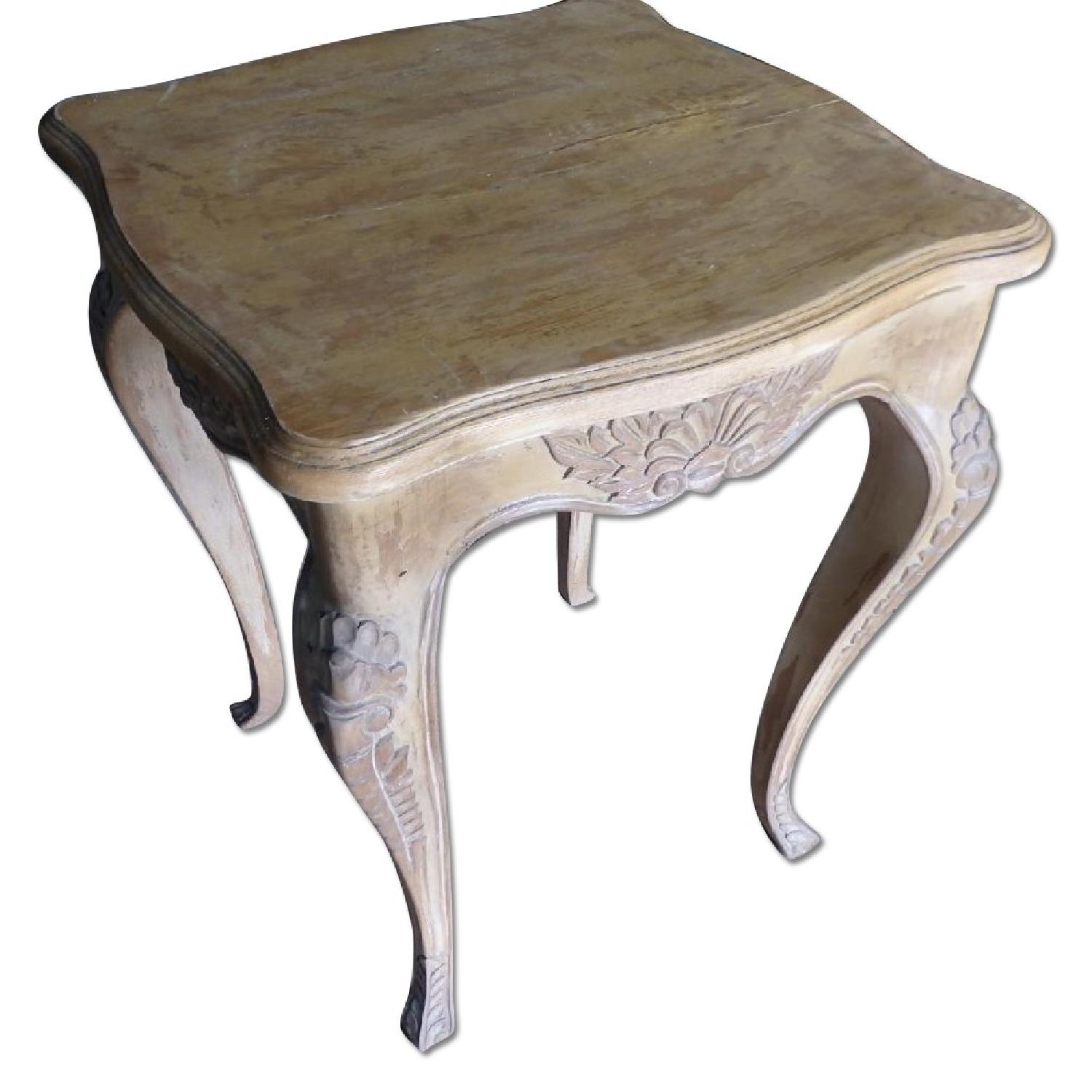 Side Table with Carved Cabriole Legs and Apron - image-0